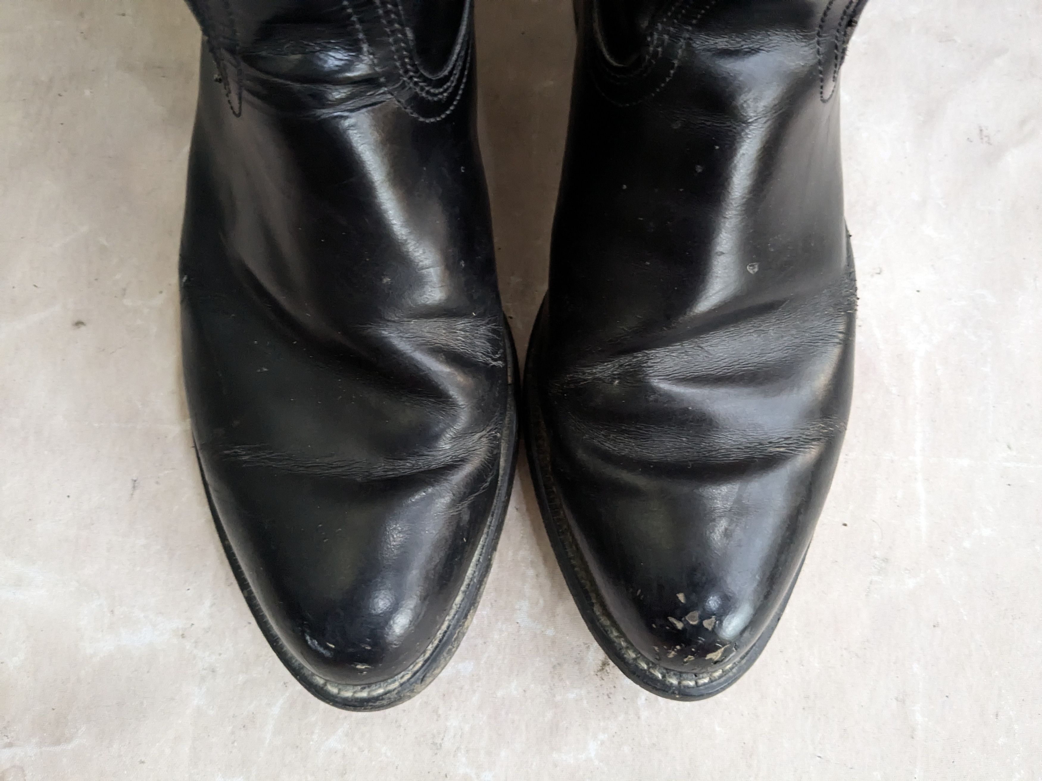 Genuine Leather Georgia Cowboy Boots Black Leather 10.5 EE Wide USA Size US 10.5 / EU 43-44 - 3 Thumbnail