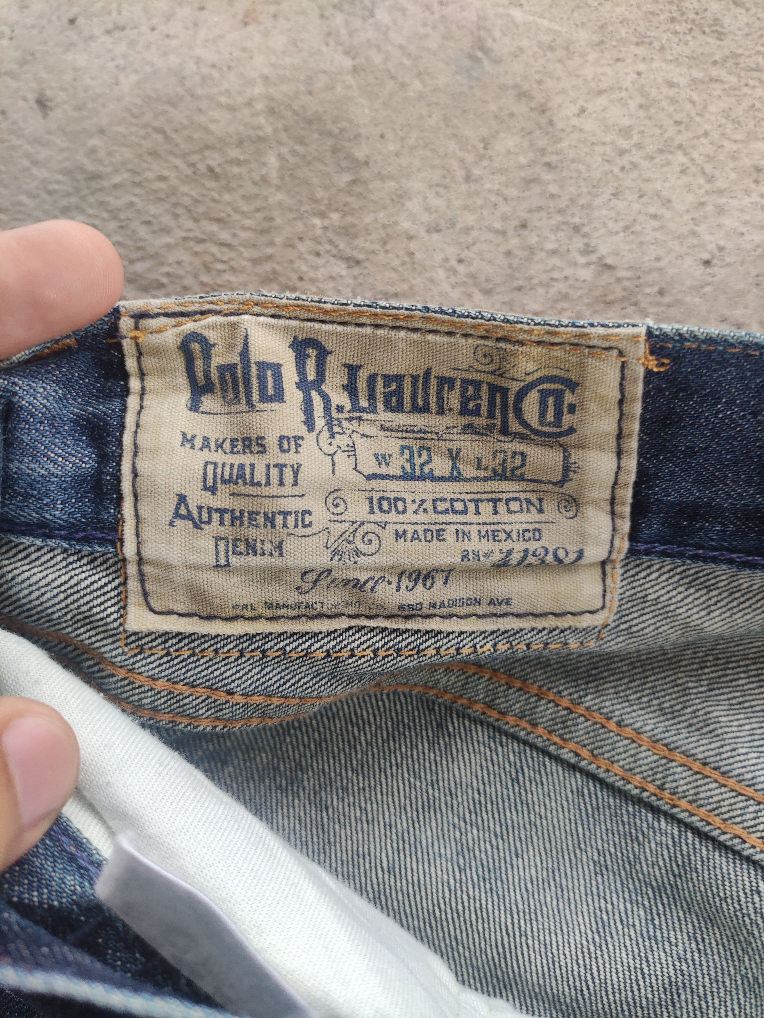 Polo Ralph Lauren Vintage Polo Ralph Lauren Selvedge Distressed Faded Denim Size US 35 - 9 Thumbnail