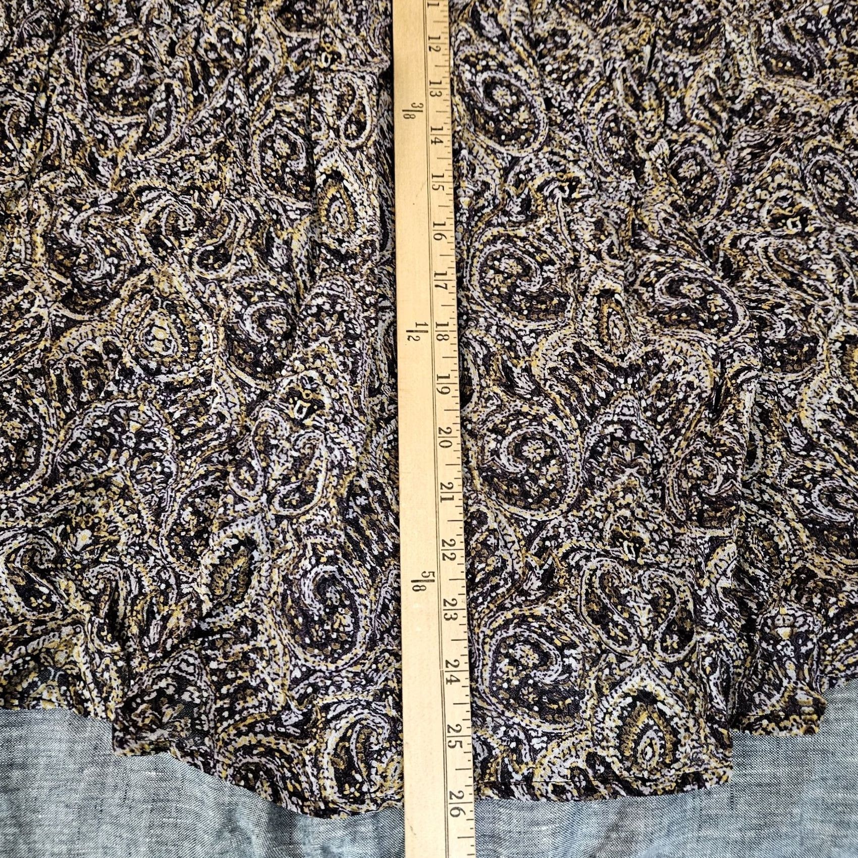 Vintage Promod Women Paisley Blouse Long Sleeve Boho Peasant Top Brown Yellow Sz 10 NEW Size L / US 10 / IT 46 - 7 Thumbnail