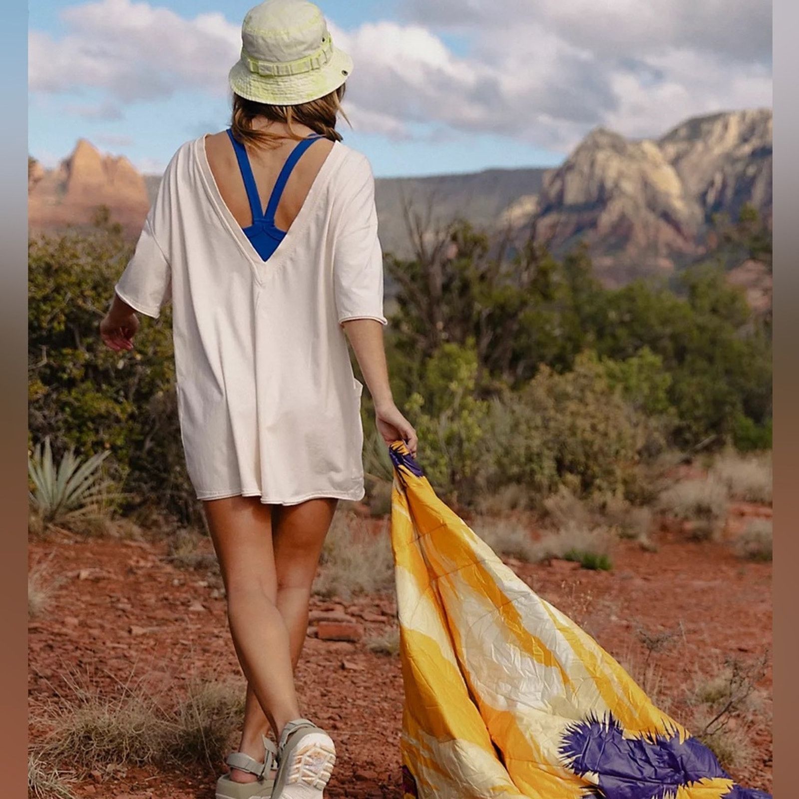 Free People NEW FREE PEOPLE MOVEMENT Hot Shot Tee Romper Shorts XS Ivory Size 26" / US 2 / IT 38 - 2 Thumbnail