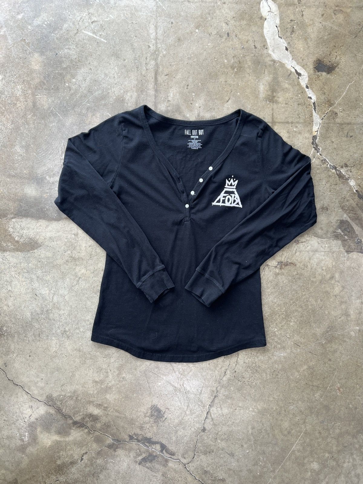 Band Tees × Vintage Fall Out Boy Quarter Button Up Long Sleeve W Large Size L / US 10 / IT 46 - 5 Thumbnail