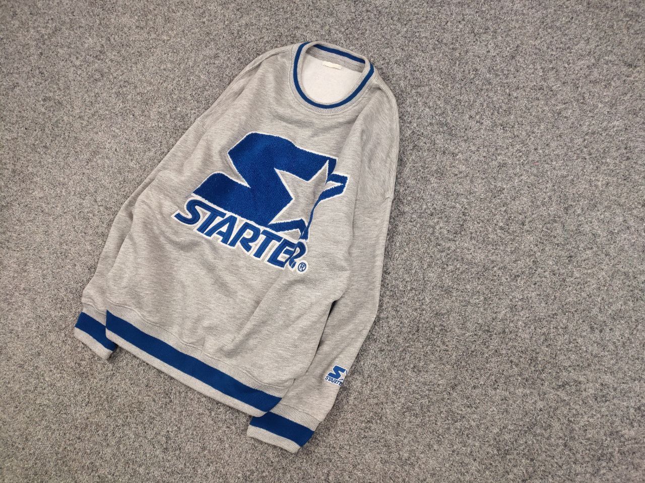 Starter Vintage Starter Blue embroidered Logo Crew Chek Sweatshirt Size US S / EU 44-46 / 1 - 3 Thumbnail
