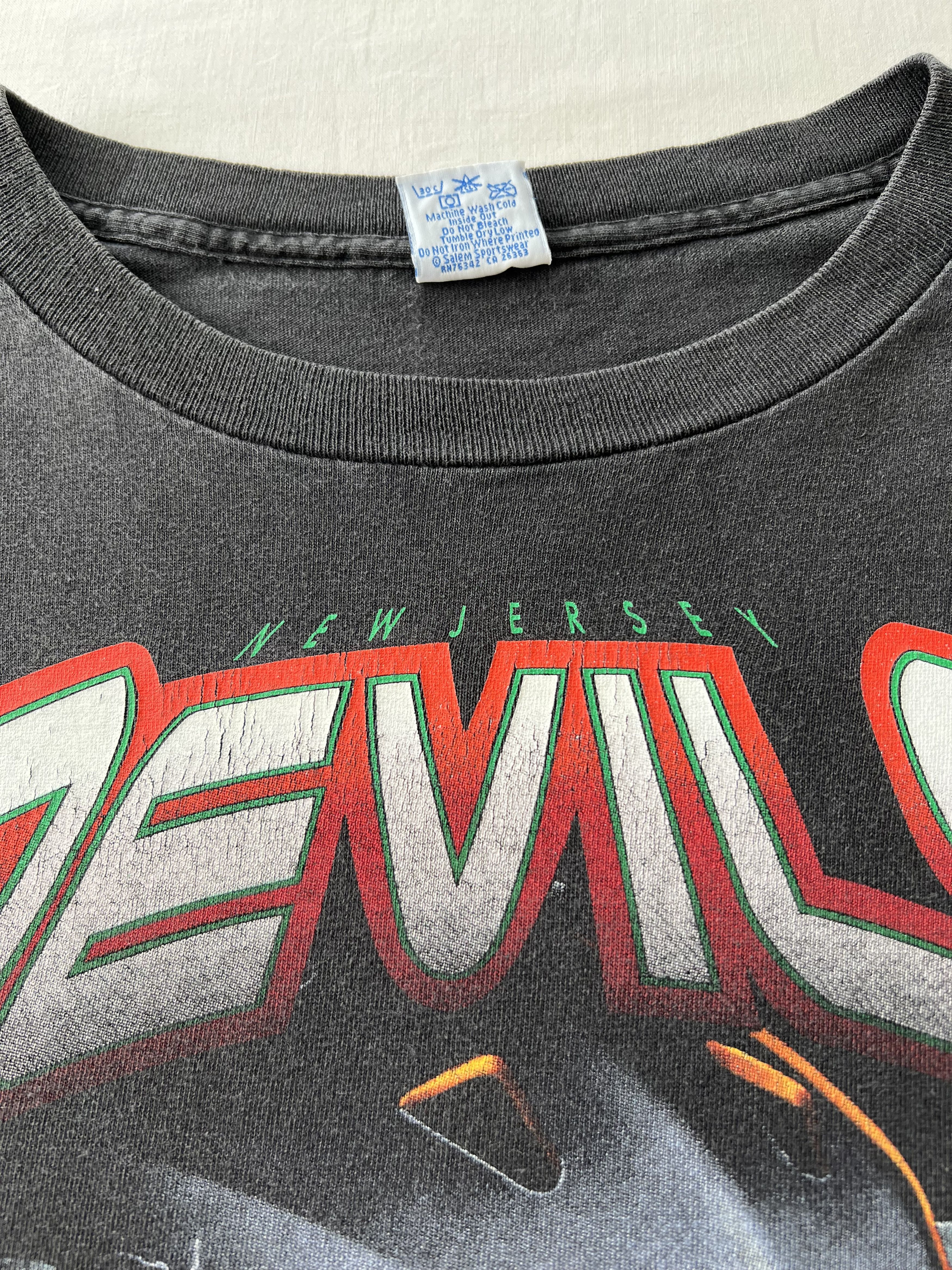 NHL Vintage 1993 New Jersey Devils NHL Salem Black T-shirt Size US L / EU 52-54 / 3 - 6 Thumbnail