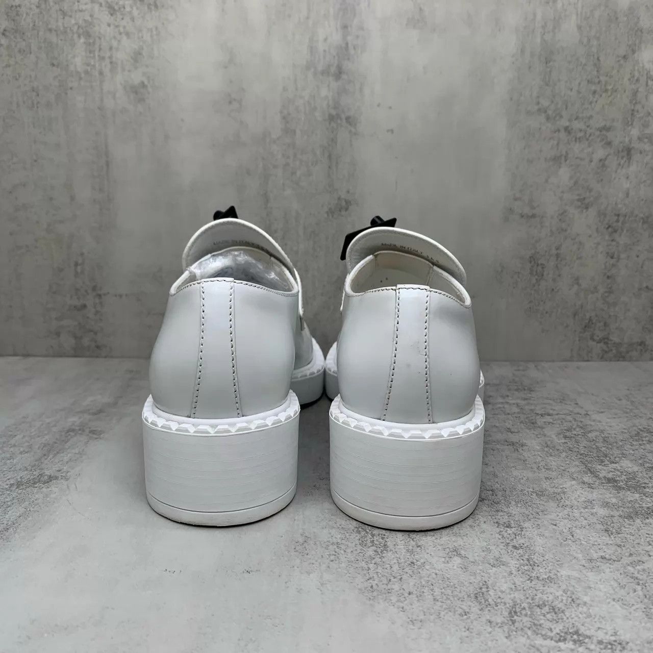 Prada Prada White Triangle Logo Loafers 36.5 95 New LX1044 Size US 6 / IT 36 - 5 Thumbnail