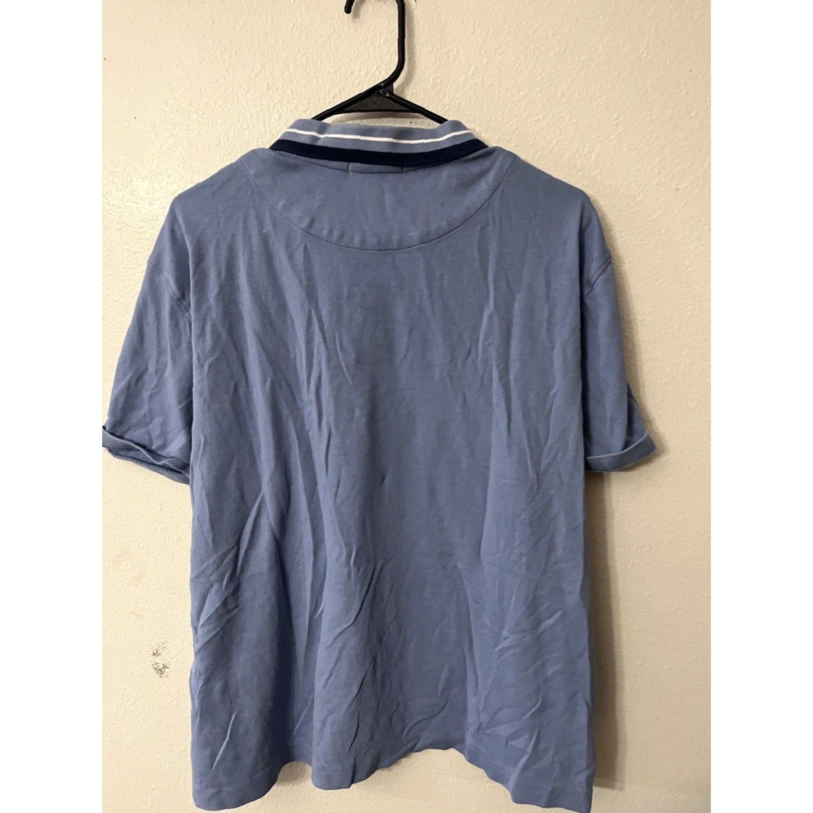 Banana Republic Banana Republic Blue Herringbone Polo Shirt Mens XL Short Sleeve Slim Fit Size US XL / EU 56 / 4 - 2 Thumbnail