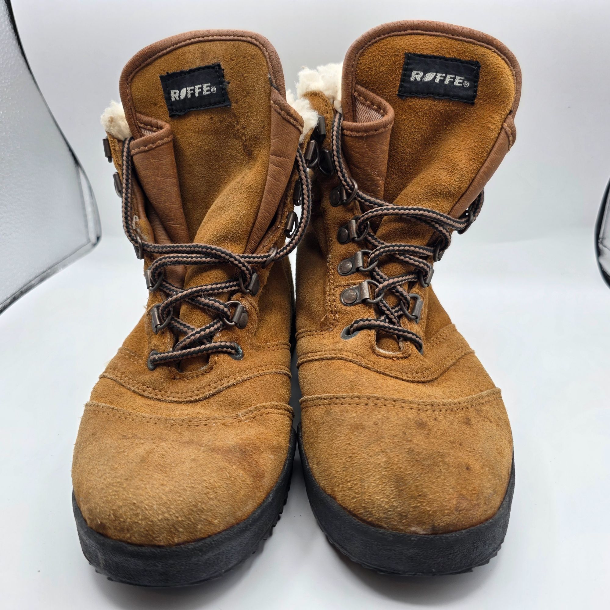 Other Roffe Shearling-Lined Womens Snow Boots Size 8 Brown Lace Up Size US 8 / IT 38 - 2 Thumbnail