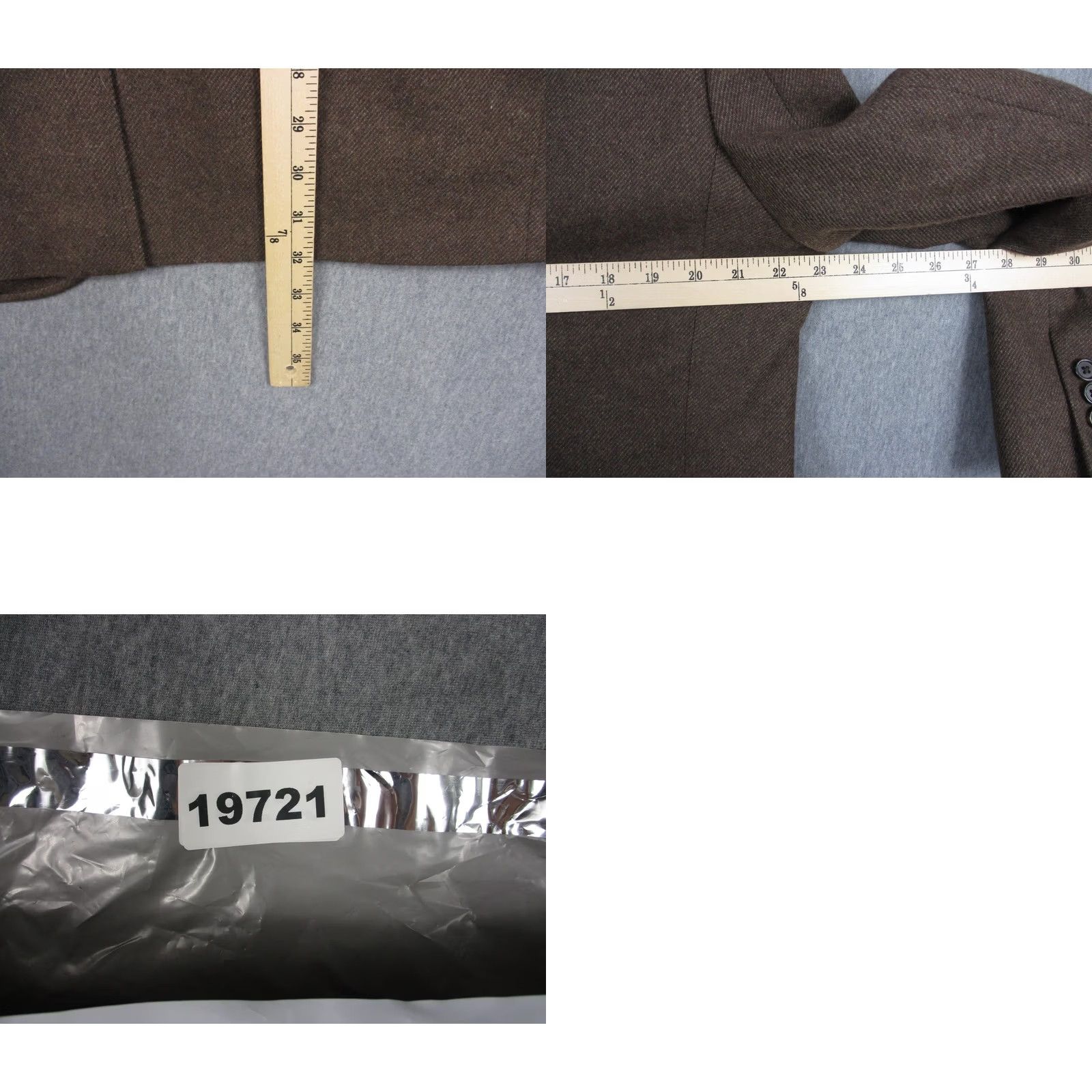 Brooks Brothers Brooks Brothers Blazer Mens 44L Yorkshire Tweed Wool Cashmere Sport Coat Brown Notch Lapel 2-Button Long Classic Fit Mens Size 44R - 10 Thumbnail