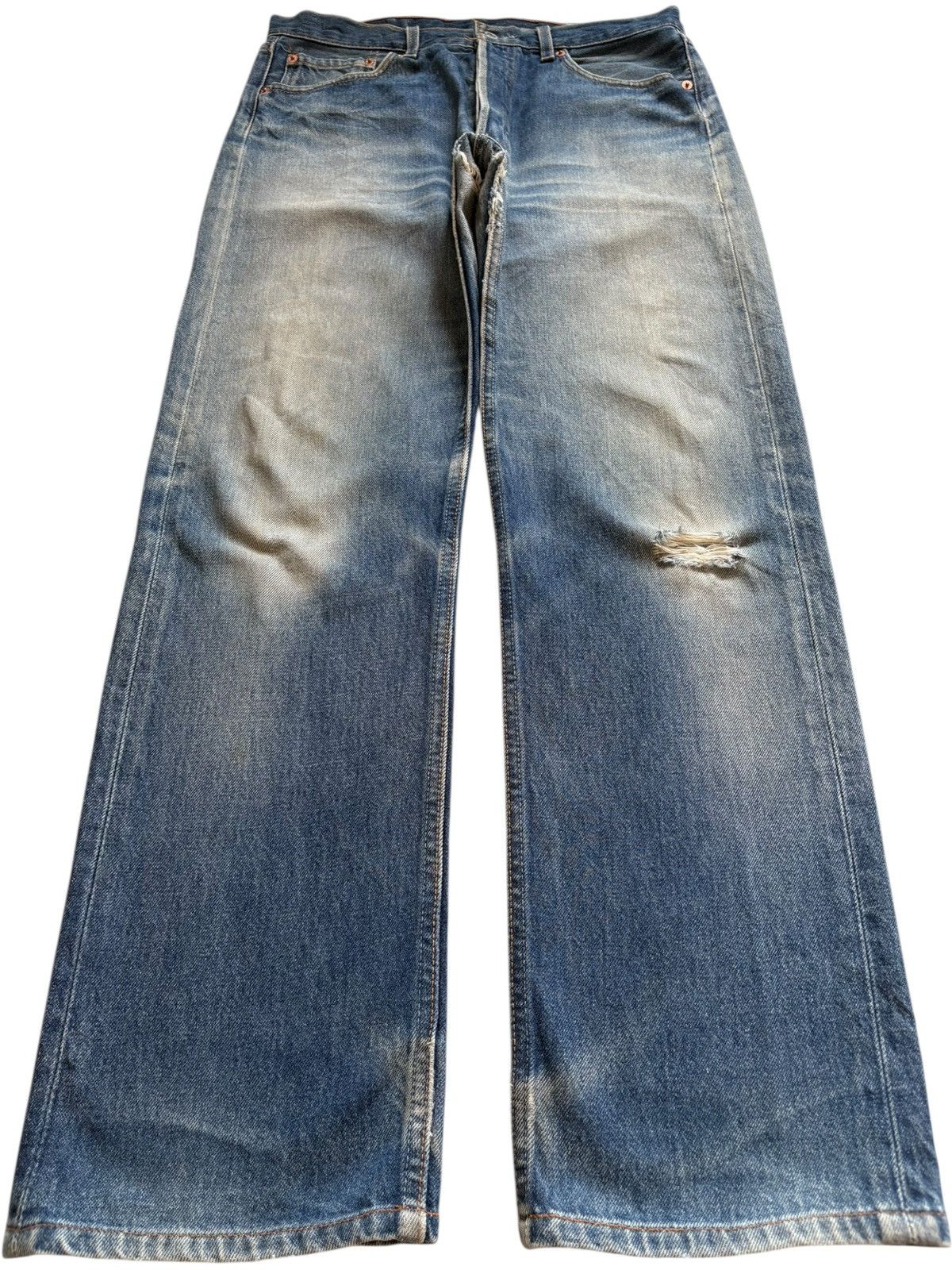 Vintage 90s Levis 501 Mud Wash Distressed Loose Jeans