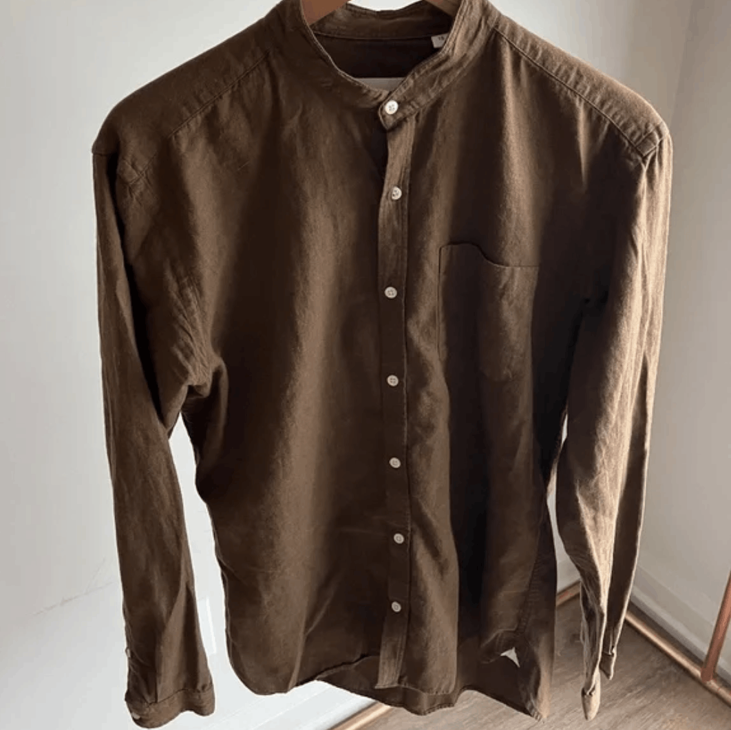 Oliver Spencer Collarless LS Button Down Size US S / EU 44-46 / 1 - 1 Thumbnail