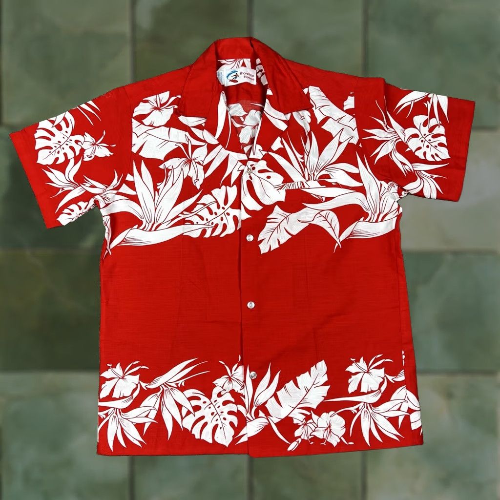 Vintage VINTAGE Shoreline Hawaii Beach Shirt Mens L Red White Floral Button Up Size US L / EU 52-54 / 3 - 1 Thumbnail