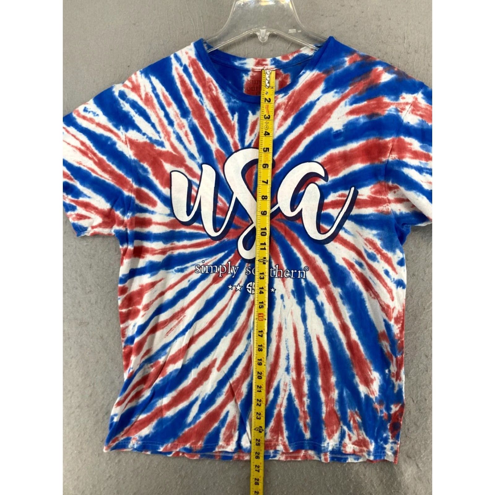 Vintage Simply Southern Tshirt Womens Large Tie Dye USA Star Lips Size L / US 10 / IT 46 - 3 Thumbnail