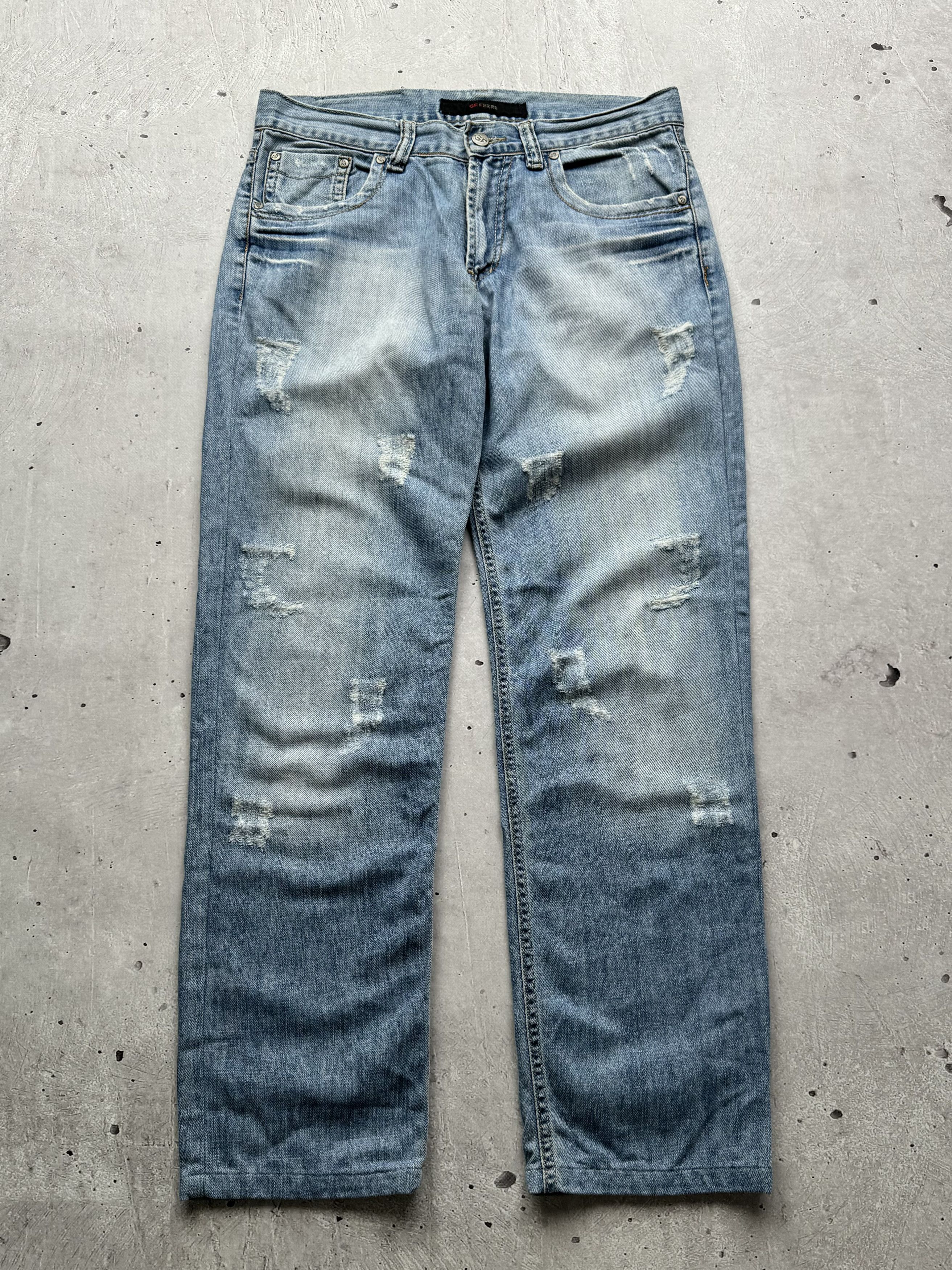 Gianfranco Ferre × Vintage Gianfranco Ferre Vintage Ripped Jeans Size US 31 - 1 Thumbnail