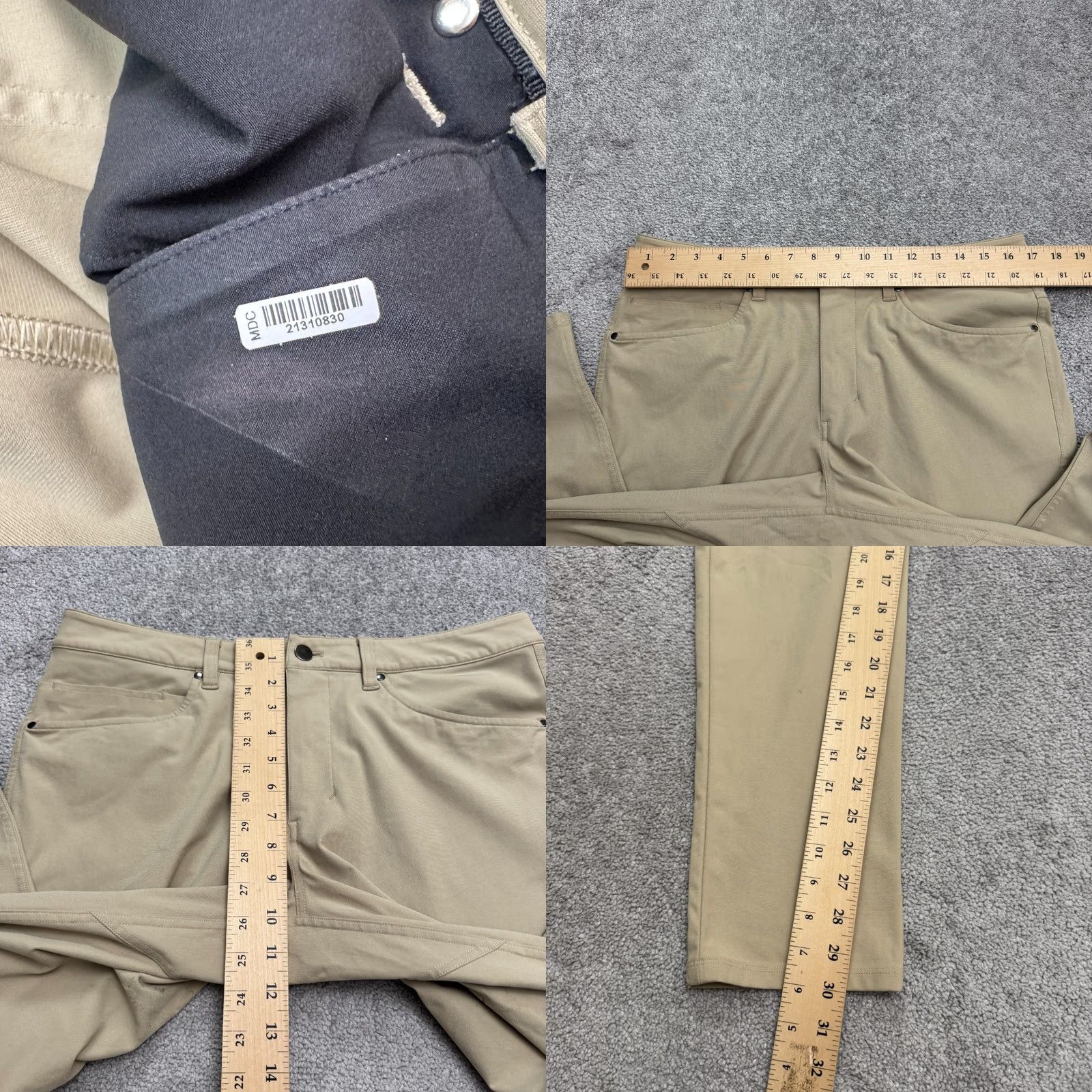 Lululemon Lululemon ABC Warpstreme 5-Pocket Pants Mens 32 Tan Brown Straight Leg Trouser Size US 32 / EU 48 - 9 Thumbnail