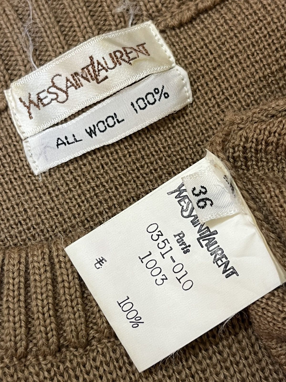 Yves Saint Laurent Nice🔥vintage YSL YVES SAINT LAURENT wool knit sweats Size XS / US 0-2 / IT 36-38 - 11 Thumbnail