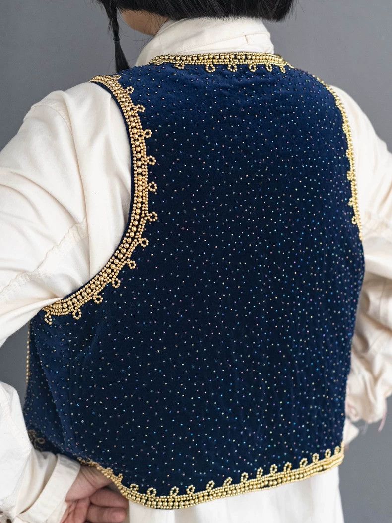 Kenzo KENZO Early dark blue nail bead vest vintage Size XS / US 0-2 / IT 36-38 - 8 Thumbnail