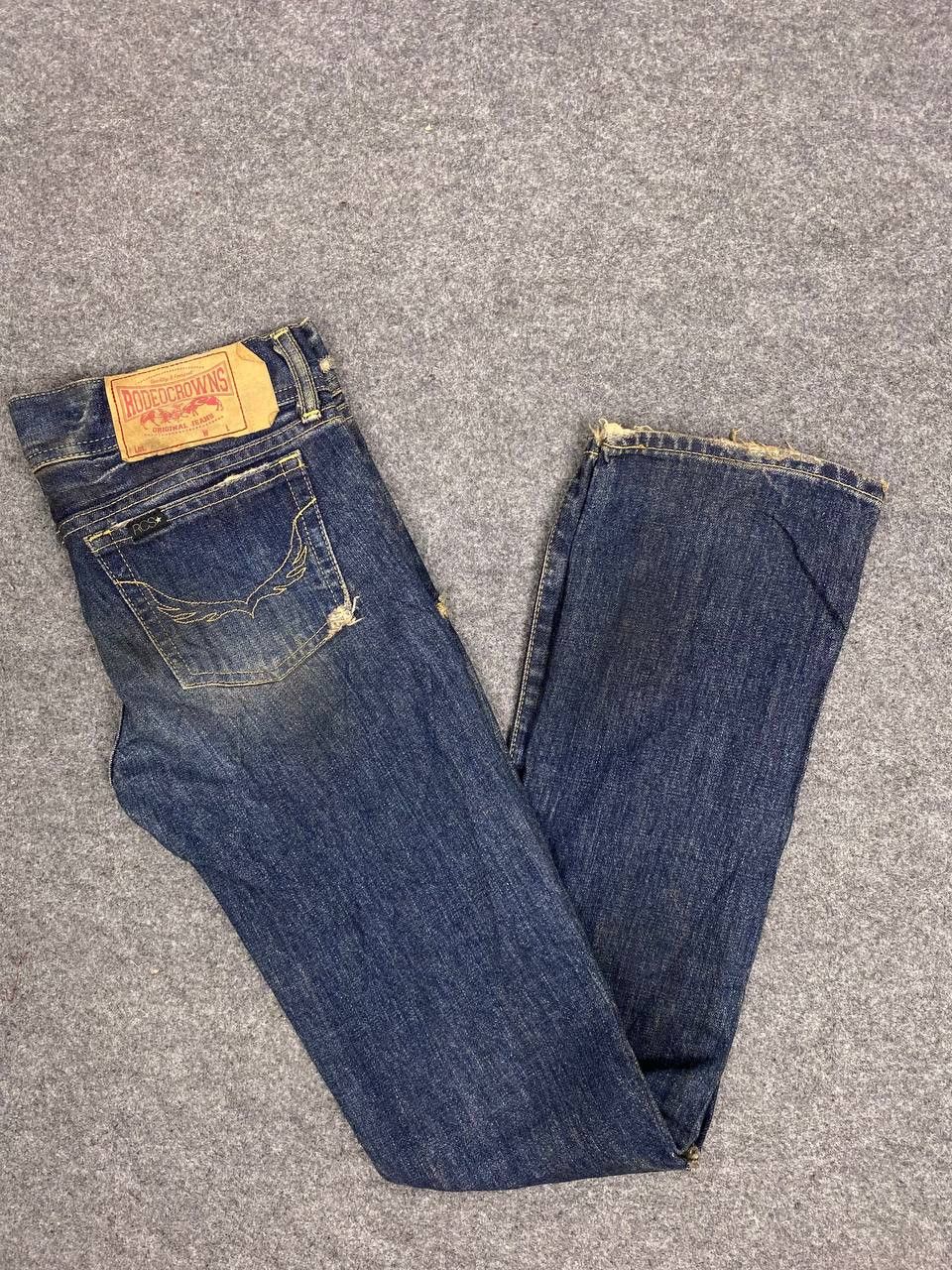 Japanese Brand rodeo crowns japanese brand distressed denim nice design Size 31" - 2 Thumbnail