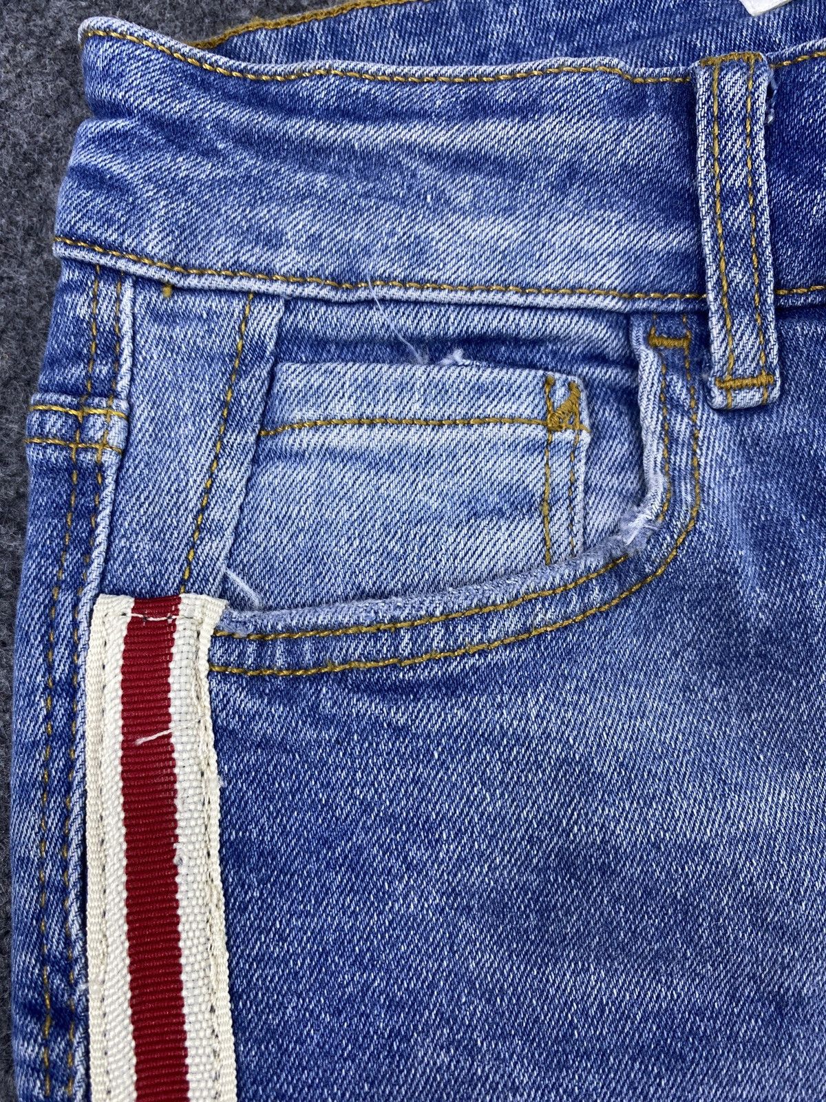 Jean × Zara Zara Side Stripe Skinny Blue Wash Jeans-J1136 Size 26" / US 2 / IT 38 - 7 Thumbnail