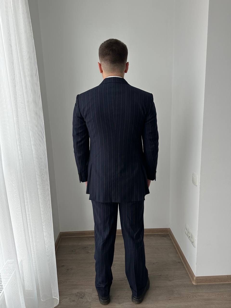 Pal Zileri × Vintage Vintage Pal Zileri Striped Virgin Wool Super Suit Size 48S - 9 Thumbnail