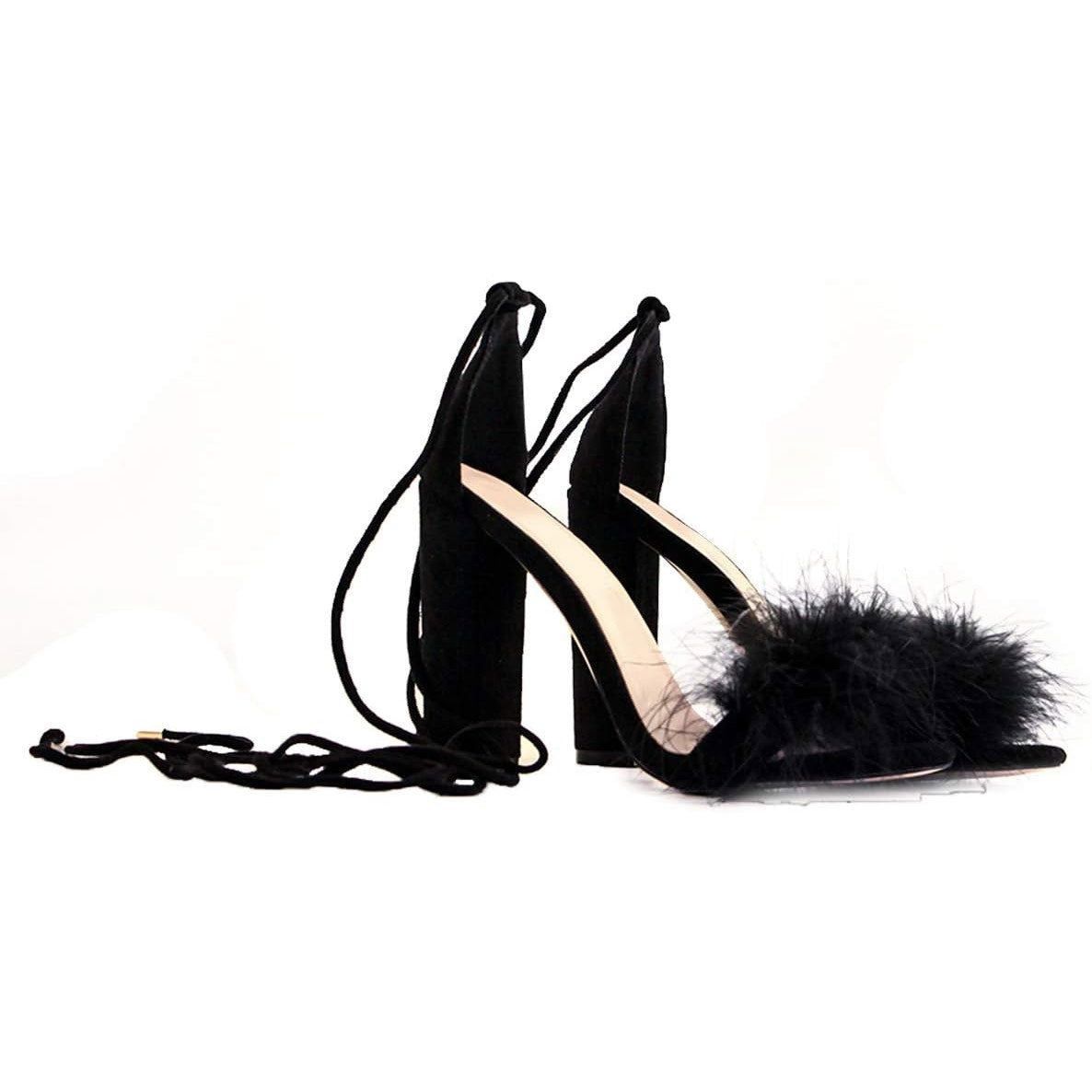Other Richealnana Women's 5.5 Black Faux Suede 4.5" Heel Shoes Size US 5.5 / IT 35.5 - 4 Thumbnail