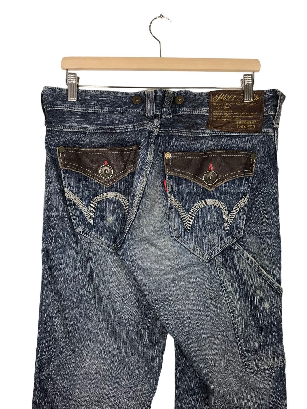 Edwin 💥 EDWIN PAIN SPLASH DISTRESS JEANS Size US 34 / EU 50 - 6 Thumbnail