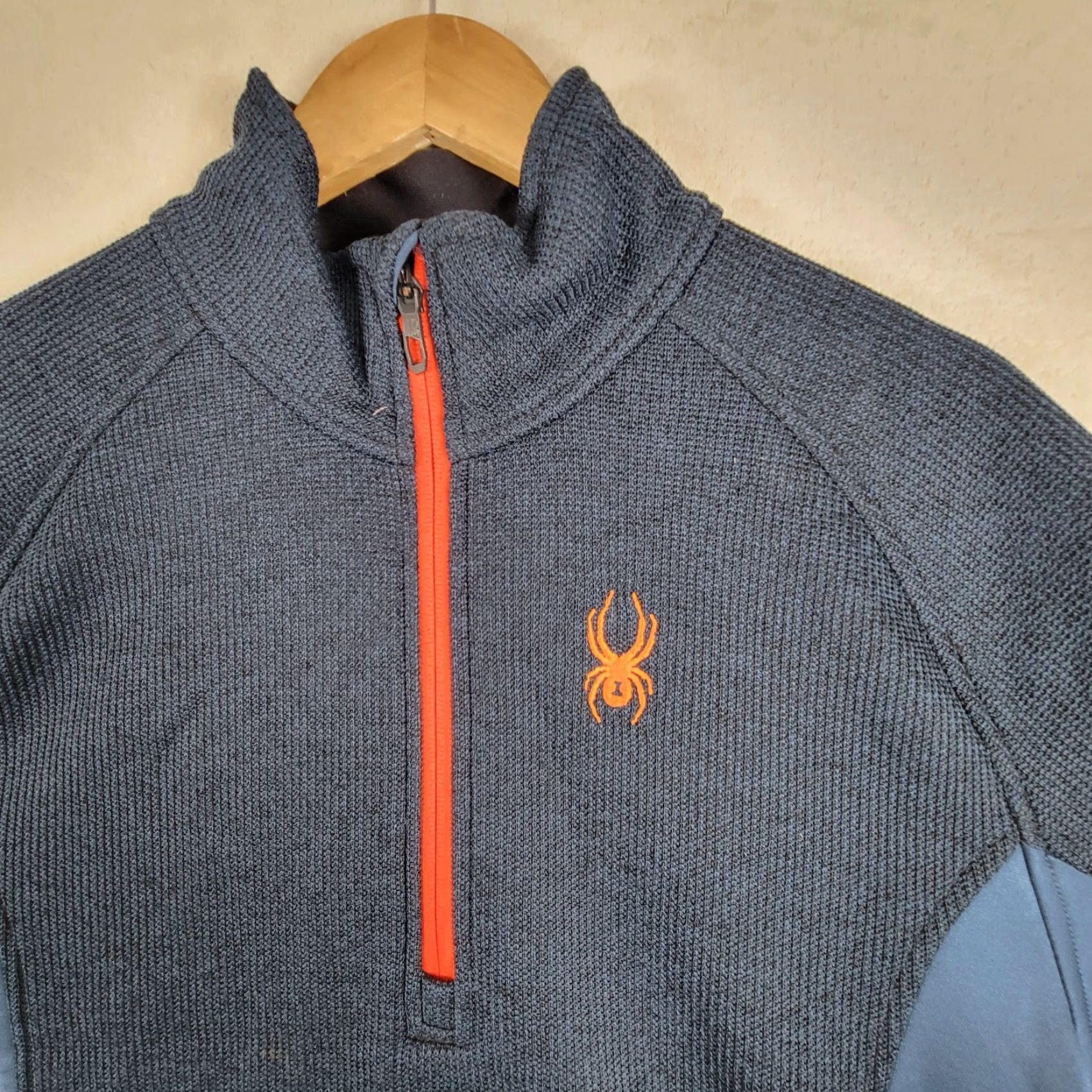 Spyder Spyder Sweater Mens Medium Core Gray Orange 1/2 Zip Fleece Pullover Outdoor Shirt Pullover Size US M / EU 48-50 / 2 - 3 Thumbnail