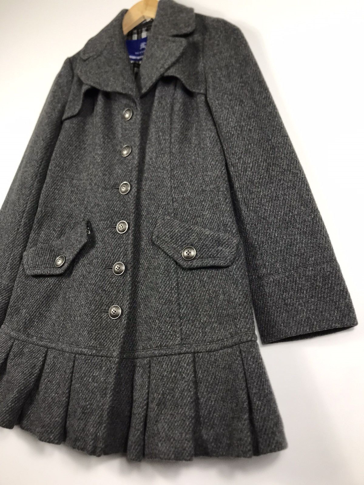 Burberry ⚡️Vintage Burberry Blue Label Klassisk Wool Button Jacket Size XS / US 0-2 / IT 36-38 - 3 Thumbnail