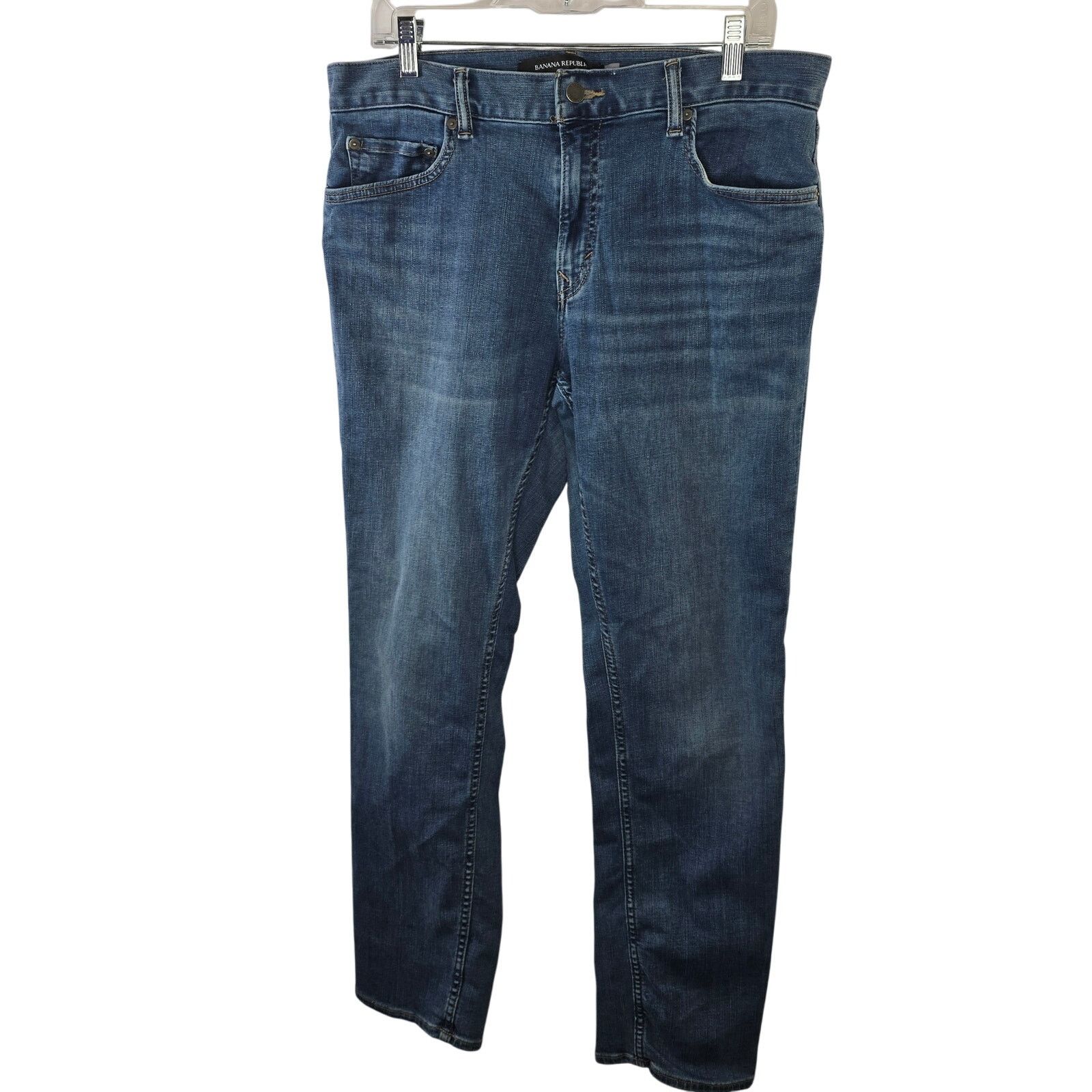 Banana Republic Men's Banana Republic Slim RMD Blue Denim Jeans 34W 30L Size US 34 / EU 50 - 1 Thumbnail