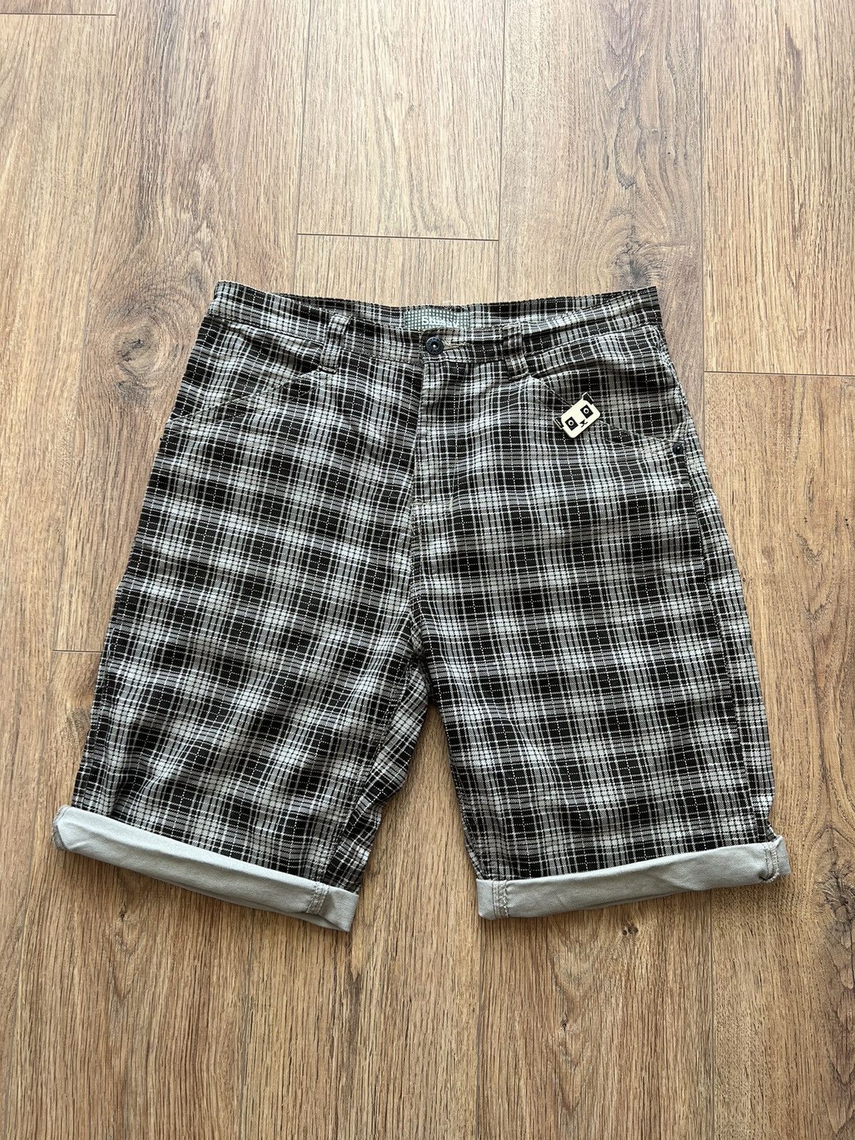 90’s Stussy cotton check shorts 90'S OLD STUSSY CHECK PATTERN COTTON EASY SHORTS（USA製