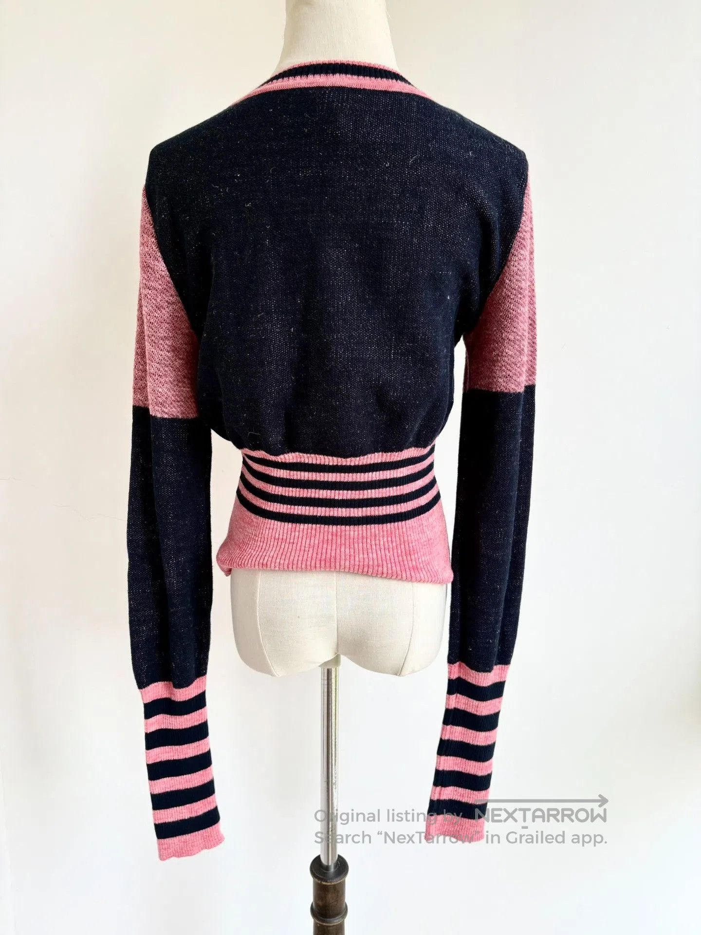 Vivienne Westwood Vivienne Westwood Pink Black Stripe Knit Top. Size M / US 6-8 / IT 42-44 - 4 Thumbnail