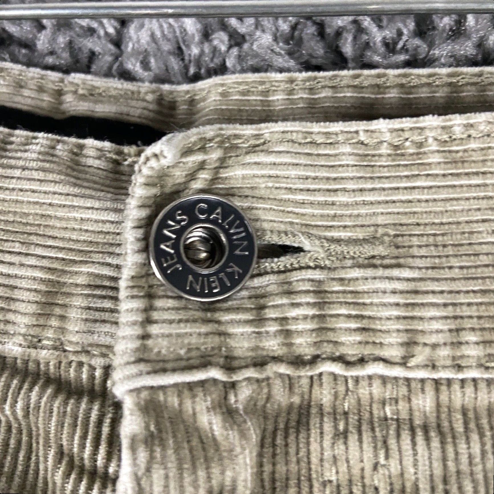 Calvin Klein Calvin Klein Jeans Pants Mens 34x30 Beige Corduroy Straight Leg Size US 34 / EU 50 - 5 Thumbnail