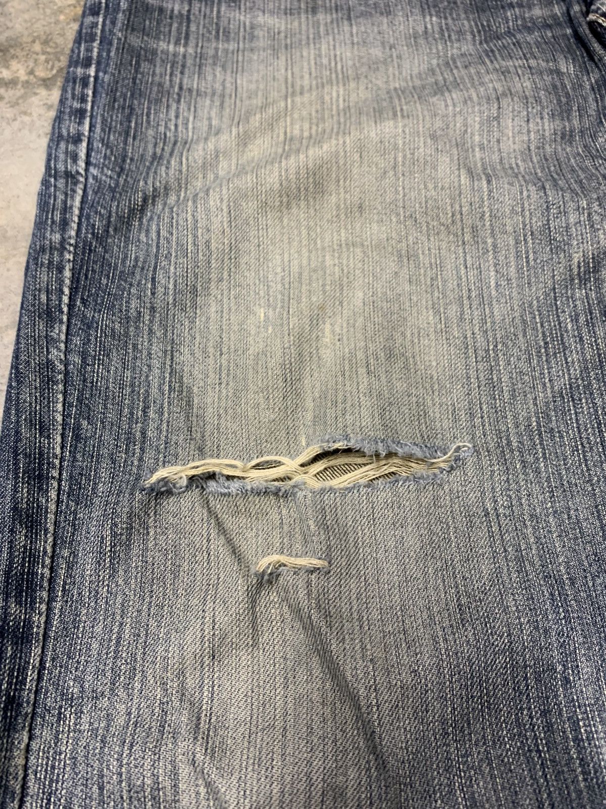 Japanese Brand × Vintage Vintage BACK RUSH Double Waist Clawmark Distressed Jean Size US 34 / EU 50 - 7 Thumbnail
