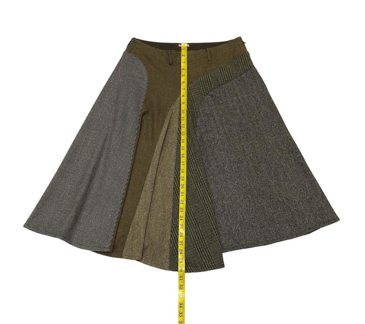 Kapital Kapital Patchwork Wool Midi Skirt Size 30" / US 8 / IT 44 - 19 Thumbnail