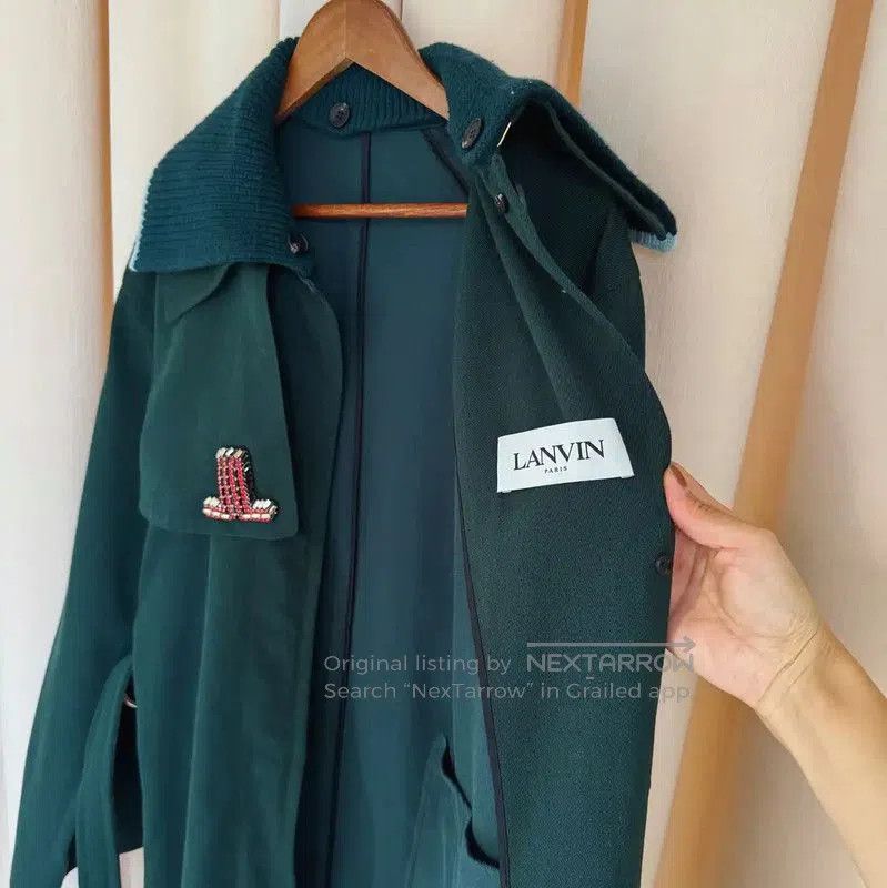 Lanvin Lanvin Women's Green Wool Trench Coat . Size M / US 6-8 / IT 42-44 - 5 Thumbnail