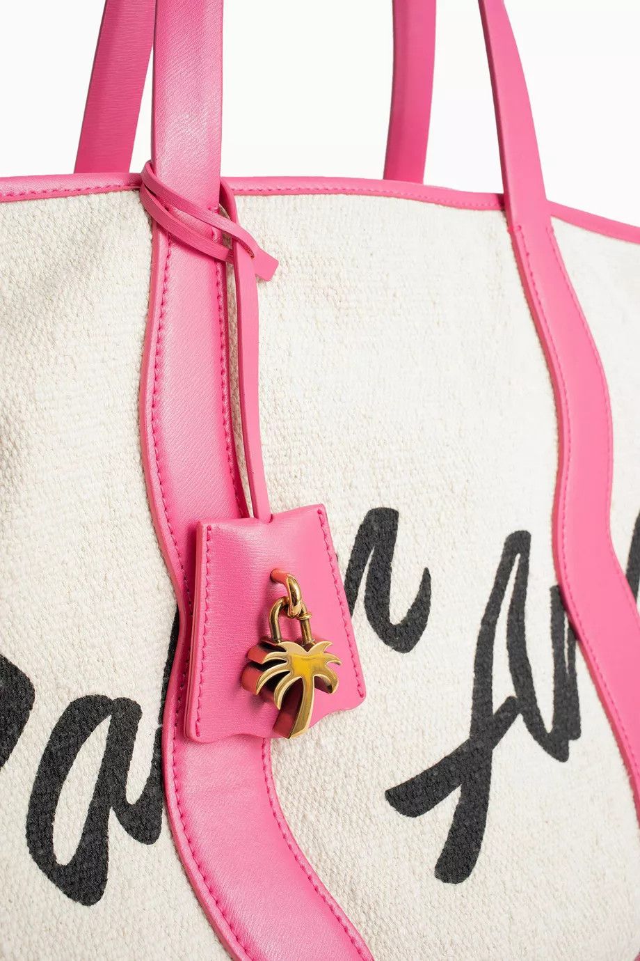 Palm Angels o1y1125 Size : OS / Logo Handbag in White/Pink Size ONE SIZE - 4 Thumbnail