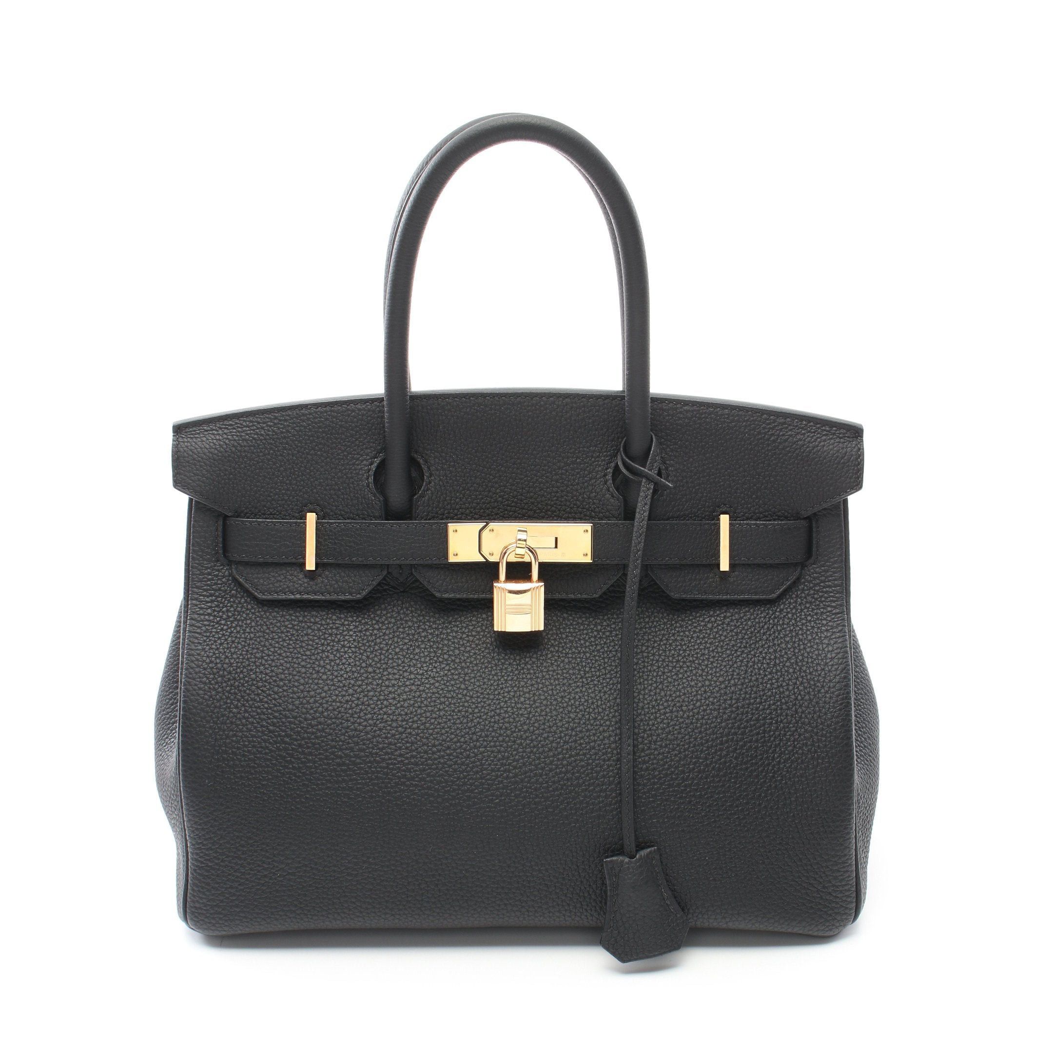 Hermes Hermes Birkin 30 Handbag Togo Black Gold Hardware Z Stamp Size ONE SIZE - 1 Thumbnail