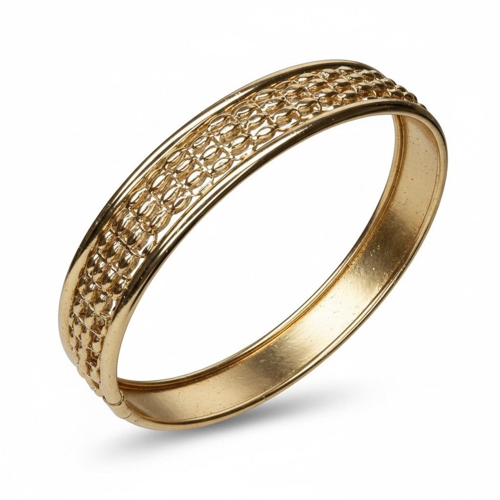 Anne Klein Anne Klein Gold Tone Textured Bangle Bracelet New in Box Size ONE SIZE - 1 Thumbnail