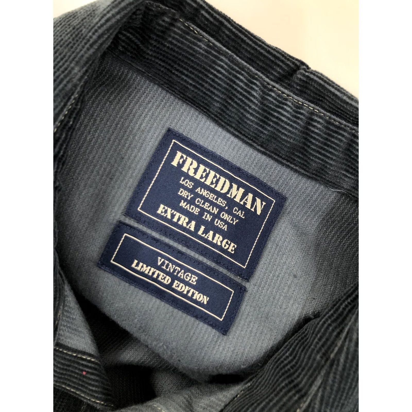 Vintage Freedman Limited Edition Marble Snap Corduroy Shirt XL Blue / Red Western Mens Size US XL / EU 56 / 4 - 7 Thumbnail