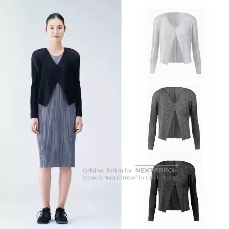 Issey Miyake Issey Miyake Gray Cardigan Size L / US 10 / IT 46 - 6 Thumbnail