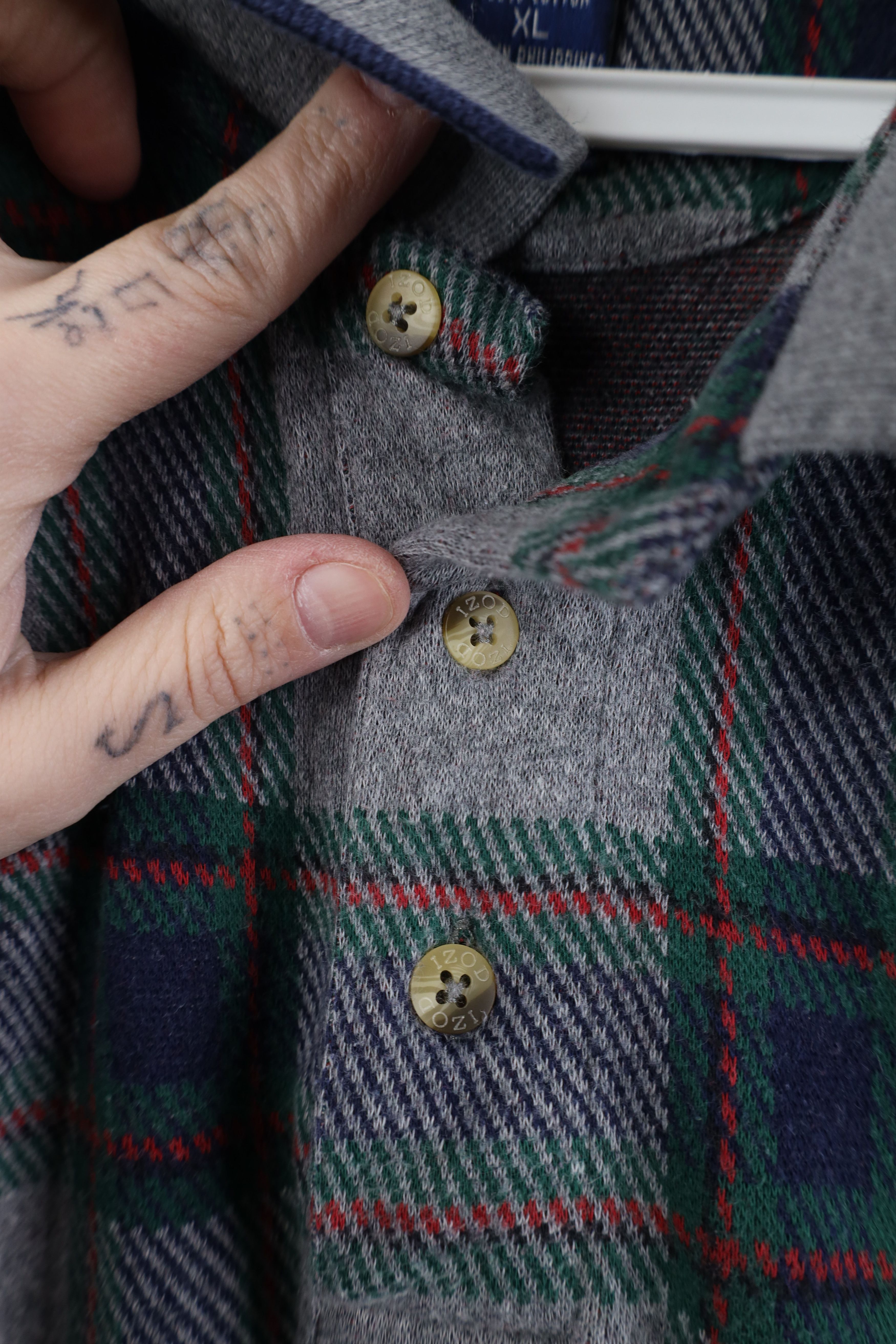Vintage Vintage 90s Streetwear Long Sleeve Rugby Polo Shirt Plaid Size US XL / EU 56 / 4 - 6 Thumbnail