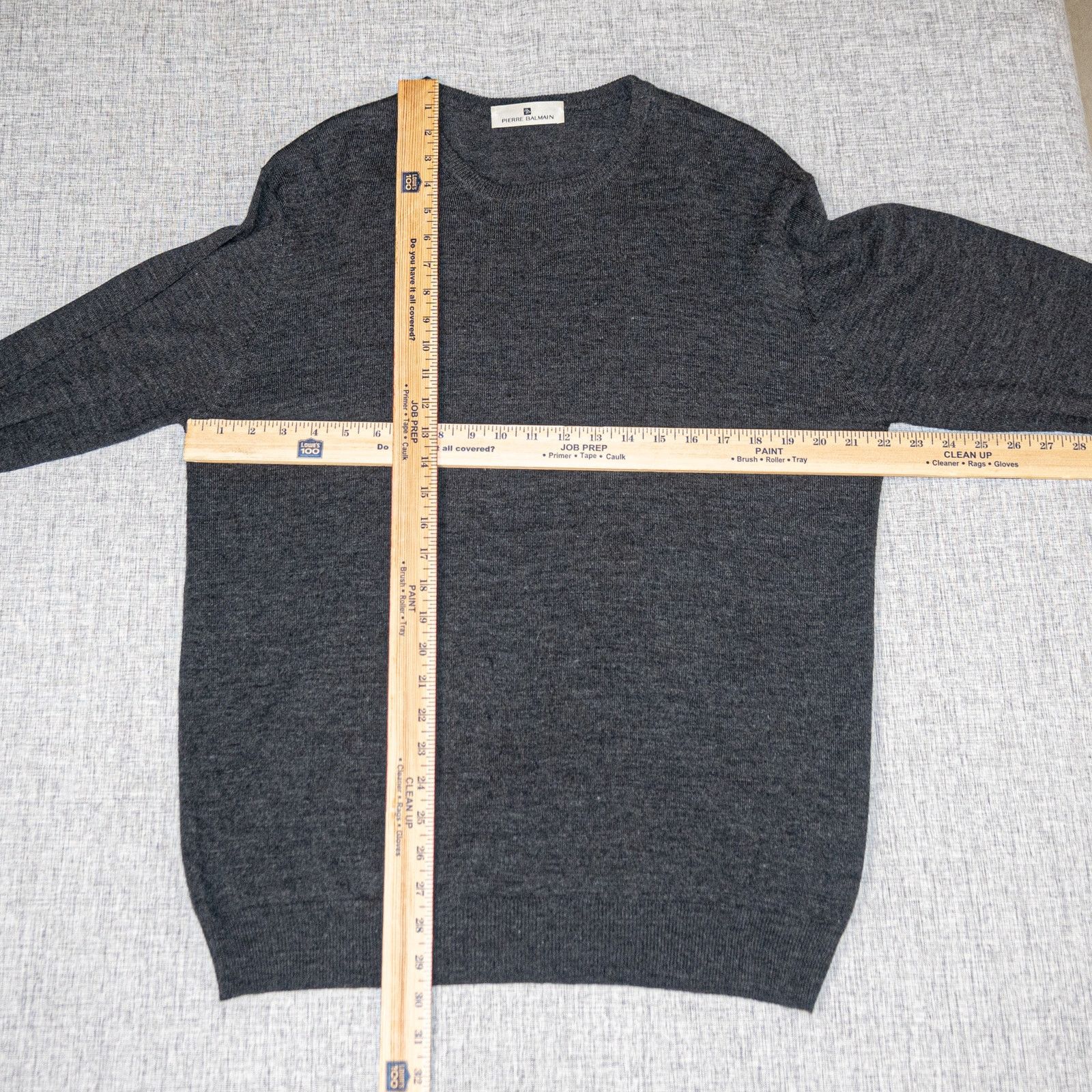 Pierre Balmain Vtg PIERRE BALMAIN Men's 100% Wool Sweater Charcoal 54 Size US L / EU 52-54 / 3 - 6 Thumbnail
