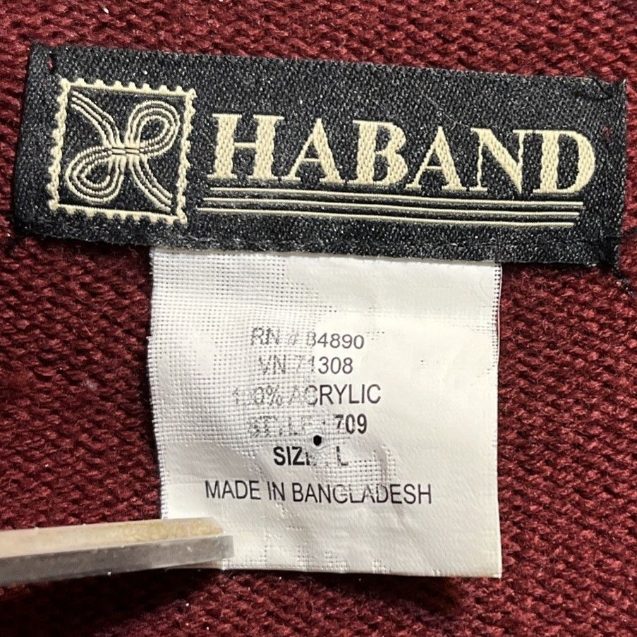 Haband Vintage Haband Cardigan Sweater Men's Large Red preppy 90s Size US L / EU 52-54 / 3 - 2 Thumbnail