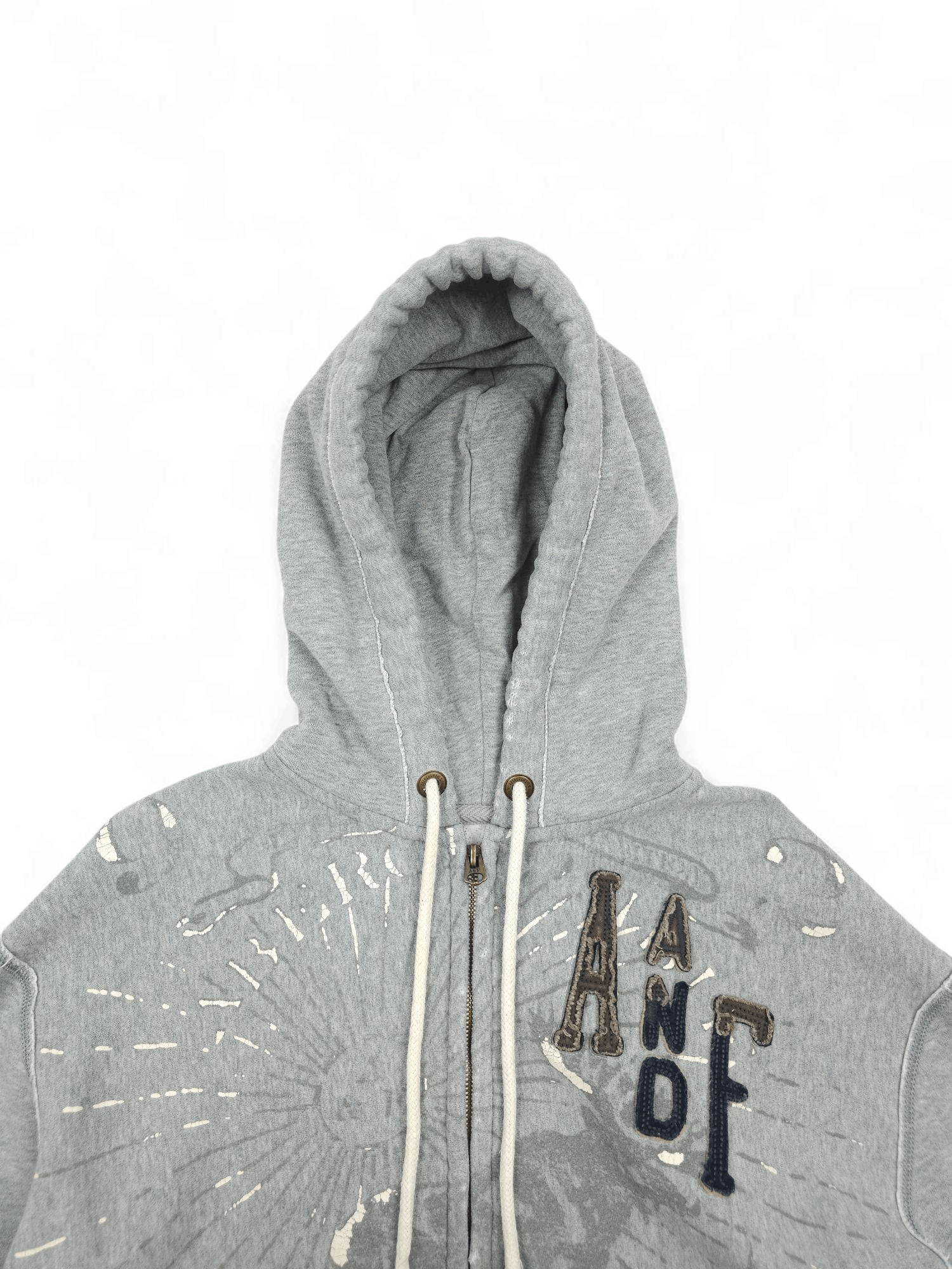 Other 💎 Y2K Vintage Abercrombie Gray Zip-up Hoodie Sweatshirt Size US M / EU 48-50 / 2 - 4 Thumbnail