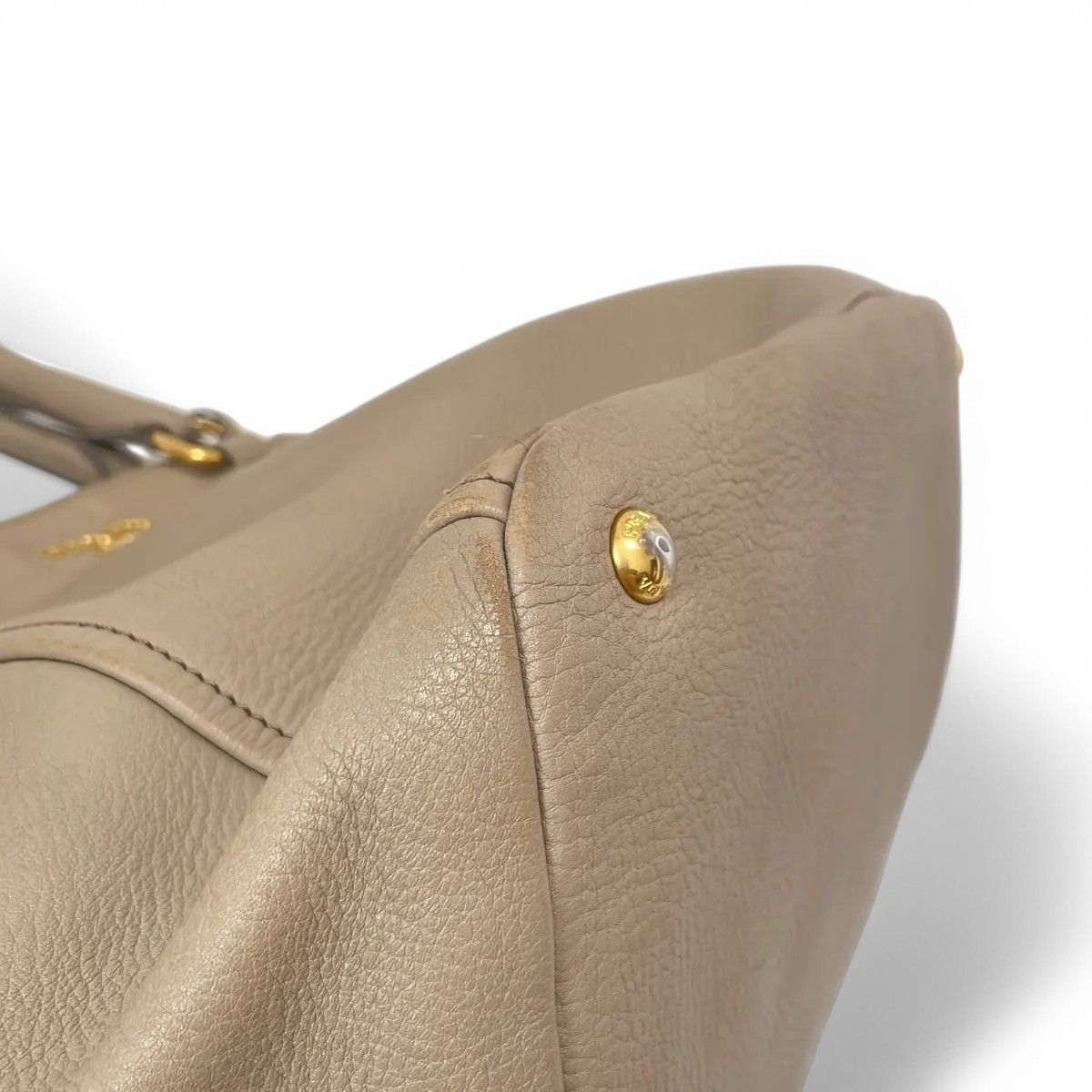 Prada Prada - Deer Leather Handbag Shoulder Bag Gold Hardware Size ONE SIZE - 6 Thumbnail