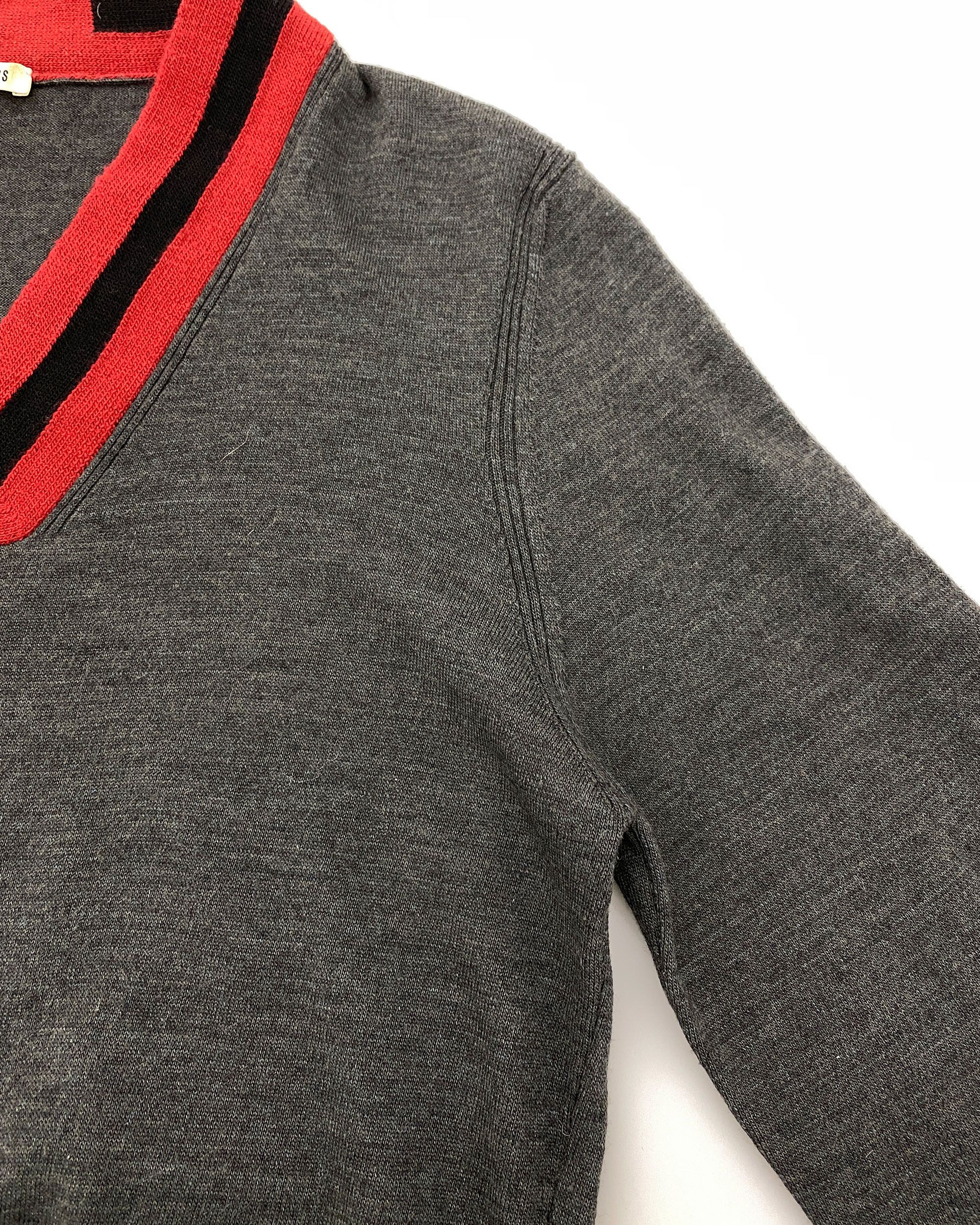 Dirk Bikkembergs 2010s V-Neck Wool Knit Sweater Size US L / EU 52-54 / 3 - 5 Thumbnail