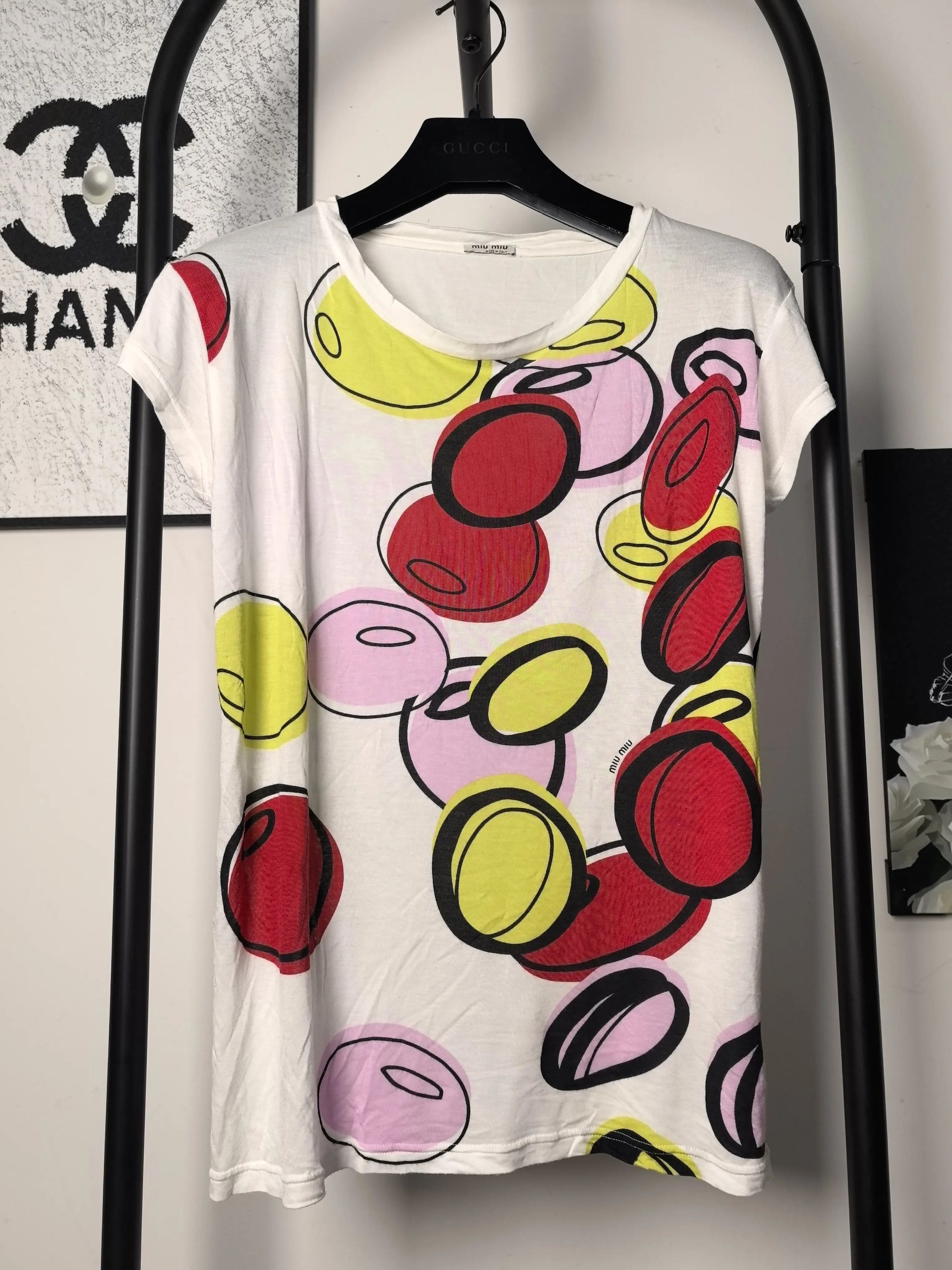 Miu Miu Miu Miu White T-Shirt M Women Size M / US 6-8 / IT 42-44 - 1 Thumbnail