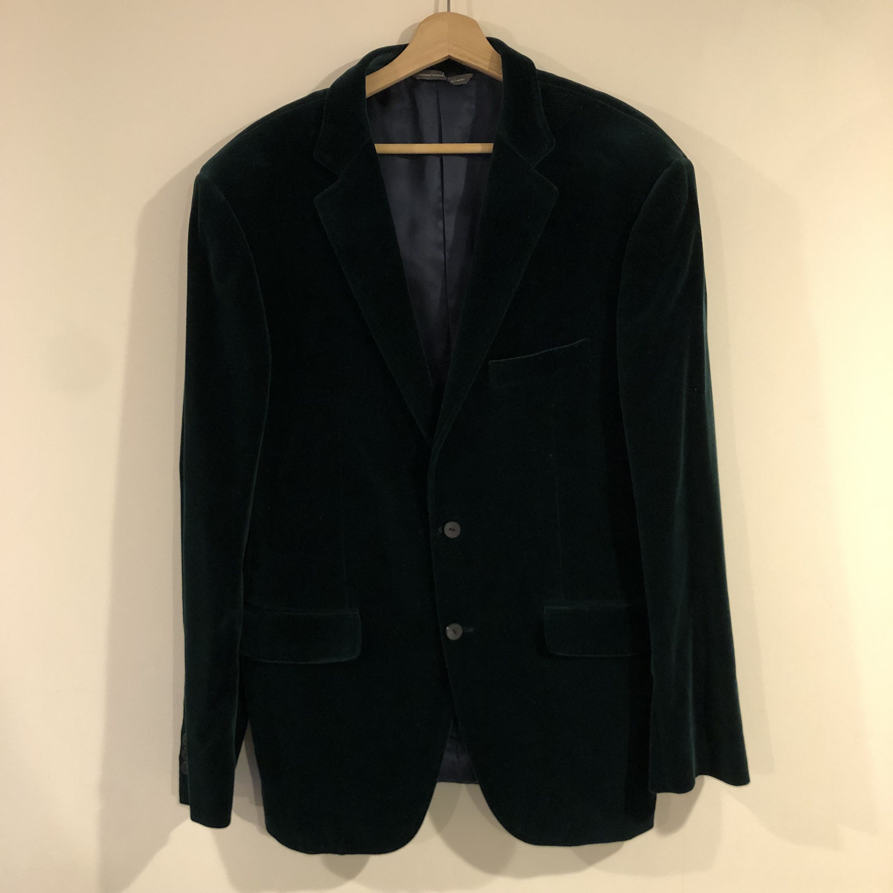 J.P. Tilford Samuelsohn Green Velvet Blazer Size 42L - 2 Thumbnail