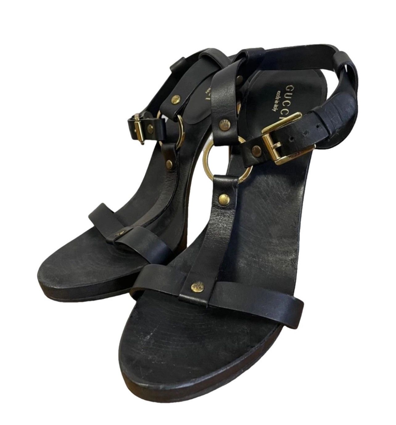 Gucci × Tom Ford Tom Ford Gucci SS02 Bondage heels Size US 8 / IT 38 - 1 Thumbnail