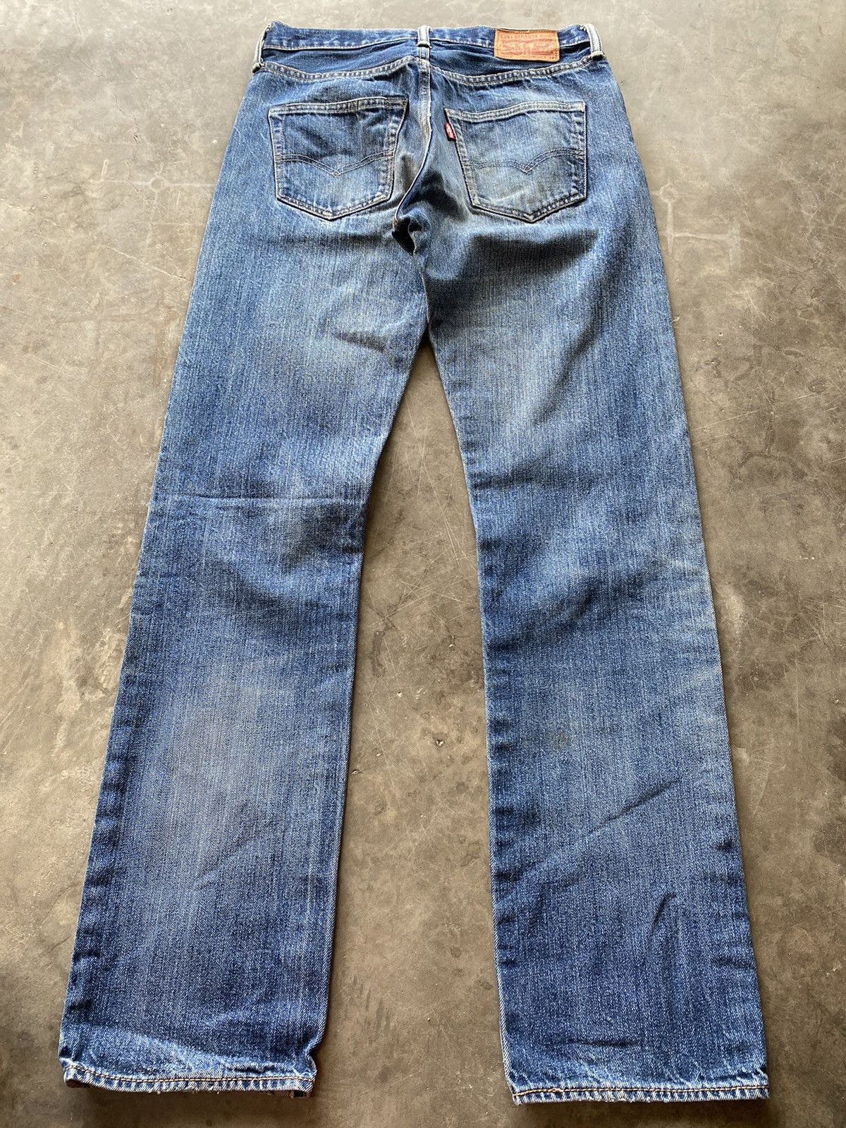 Hysteric Glamour × Levi's × Tornado Mart Levis Vintage Leather Patch Blue Stone Wash 30x34 Size US 29 - 1 Thumbnail