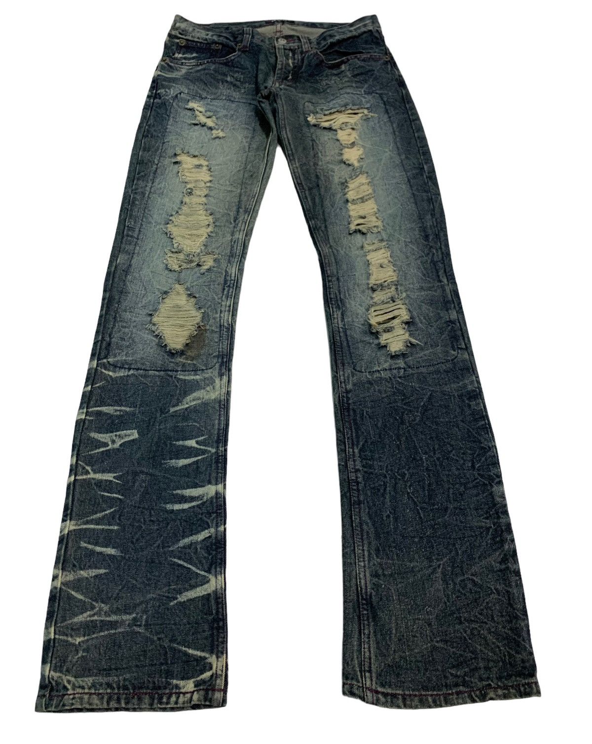 Japanese Brand 🔥Rare Japanese Brand Lowbox Distressed Asid Wash Design Size US 30 / EU 46 - 2 Thumbnail