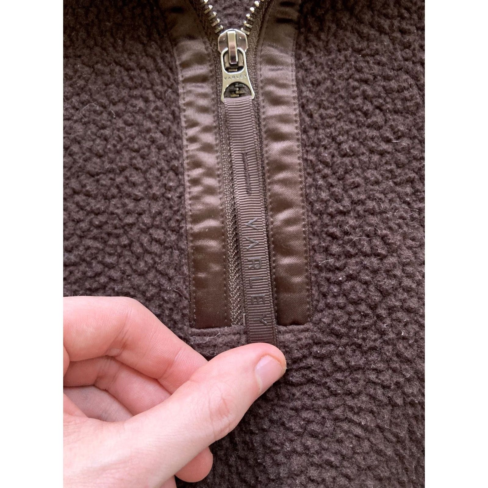 Varley Varley Sweater Fleece Pullover Brown M Long Sleeve 1/2 Zip Cropped Soft Piled Casual Size M / US 6-8 / IT 42-44 - 7 Thumbnail